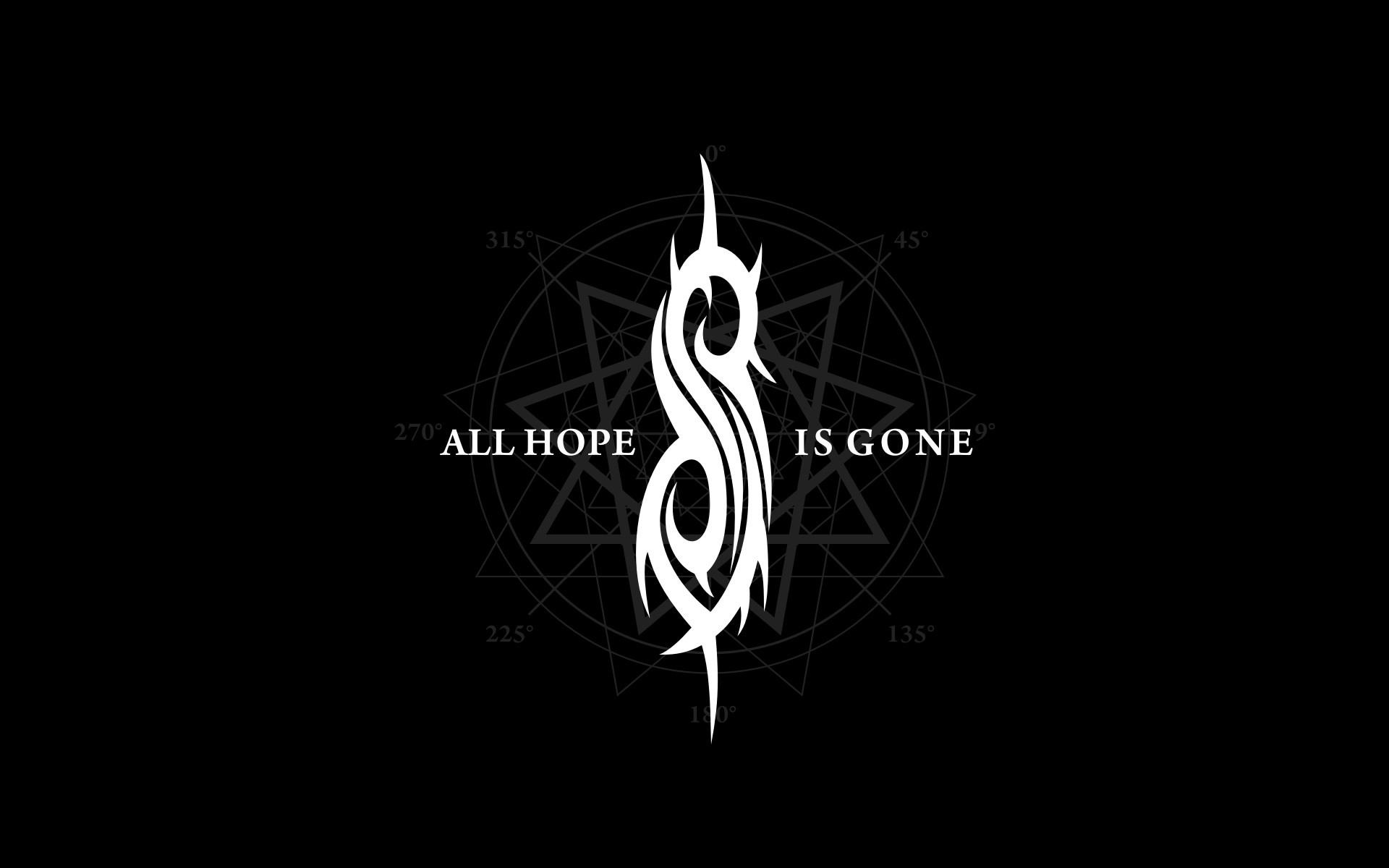 Slipknot logo with "All Hope Is Gone" text HD Wallpaper