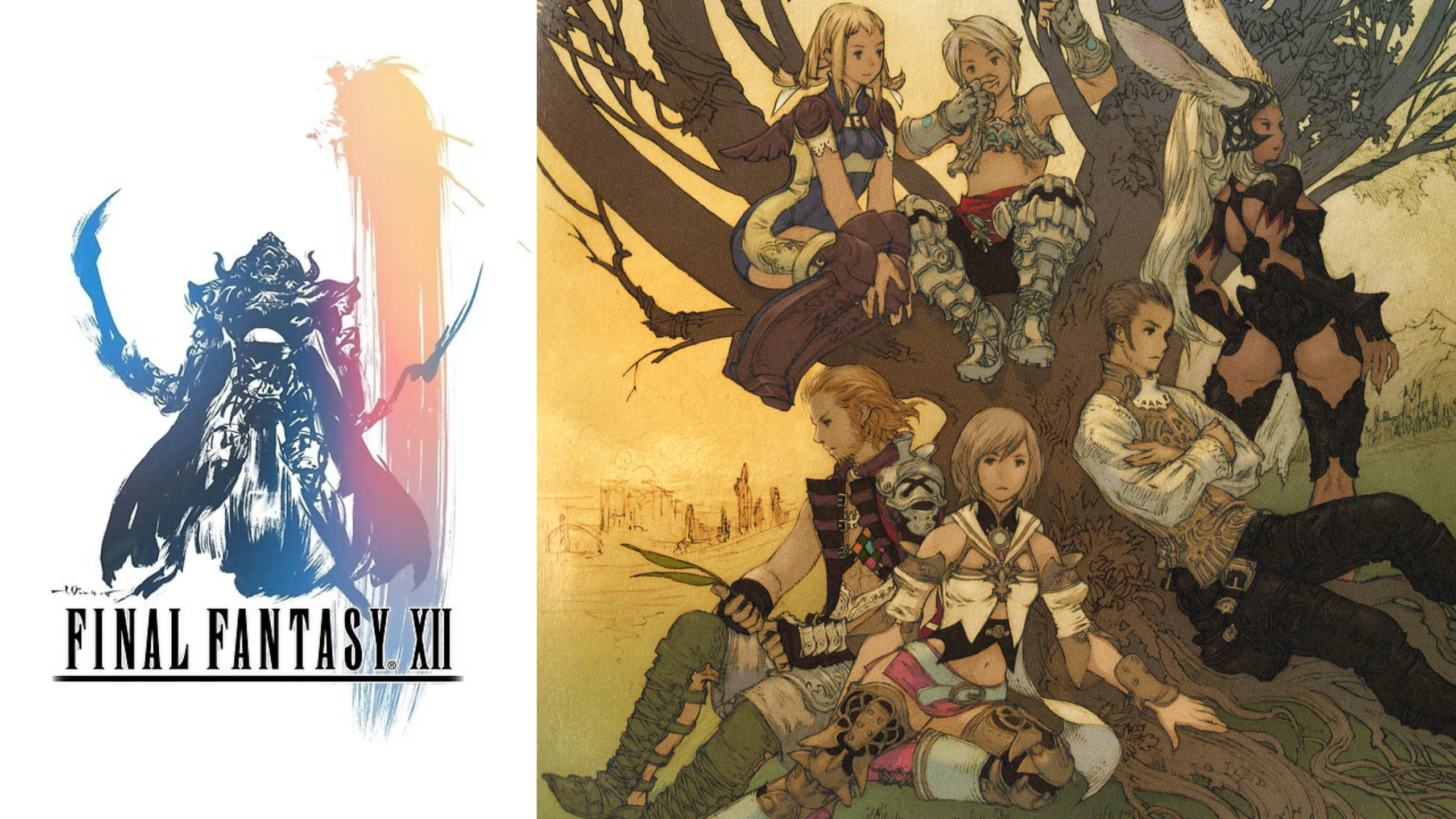 Final Fantasy XII characters with logo HD Wallpaper