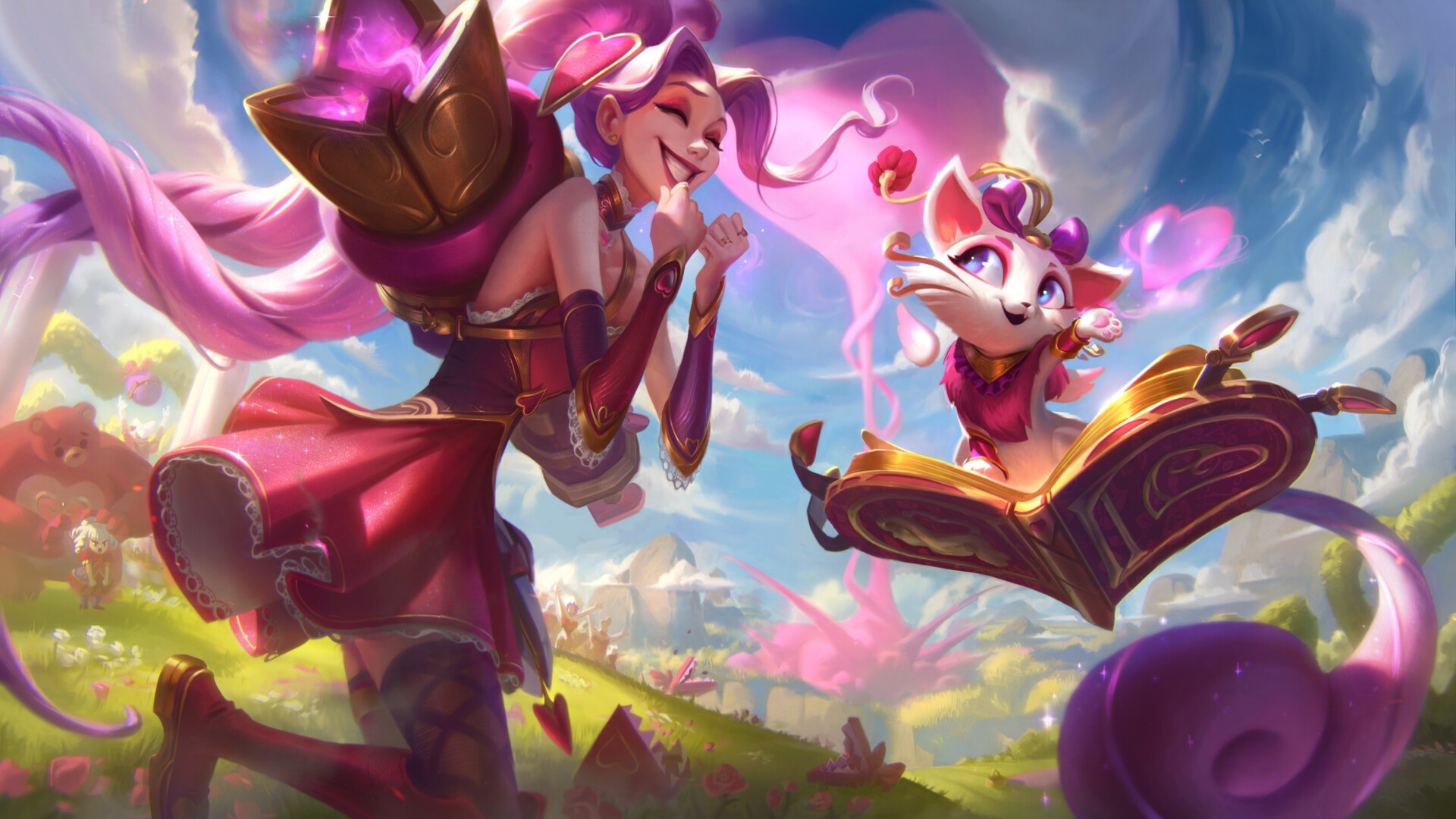 Jinx and Yuumi from League of Legends HD Wallpaper