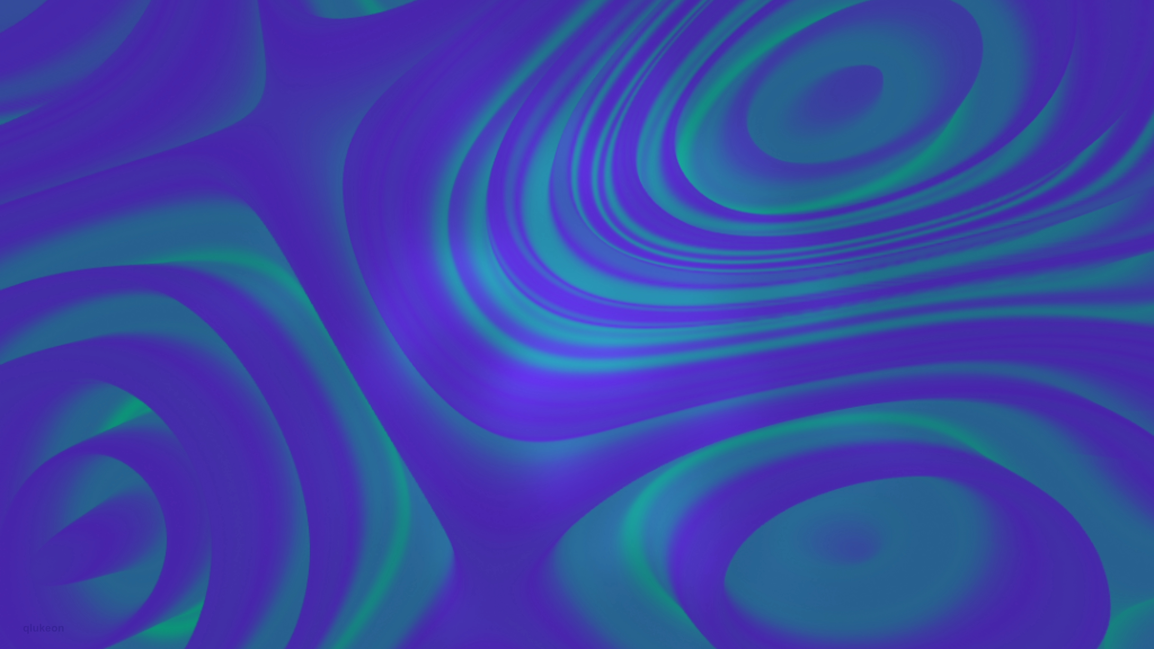 Abstract Blue and Green Swirls 4K HD Wallpaper