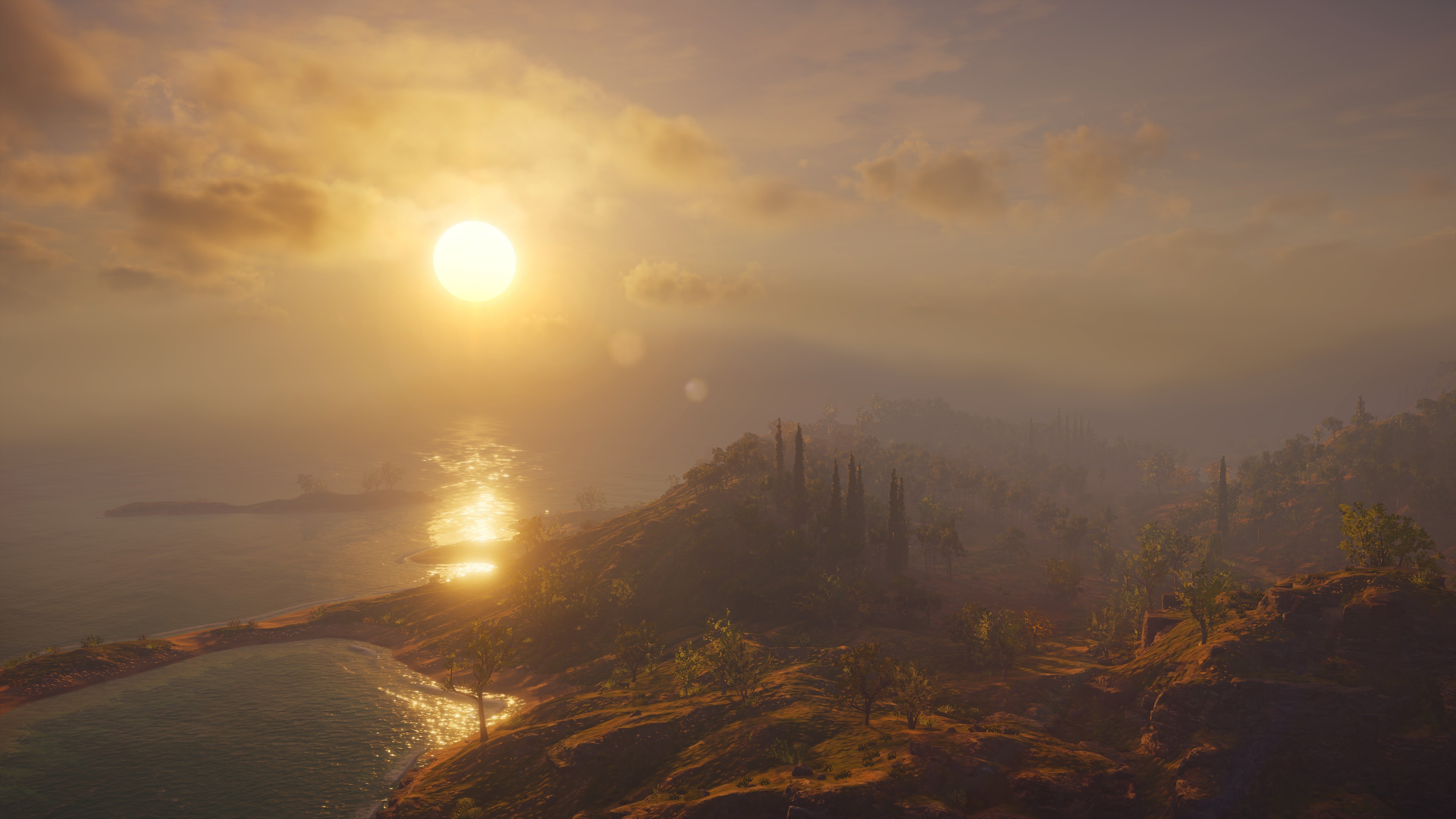 4K Assassins Creed: Odyssey sunset screenshot HD Wallpaper