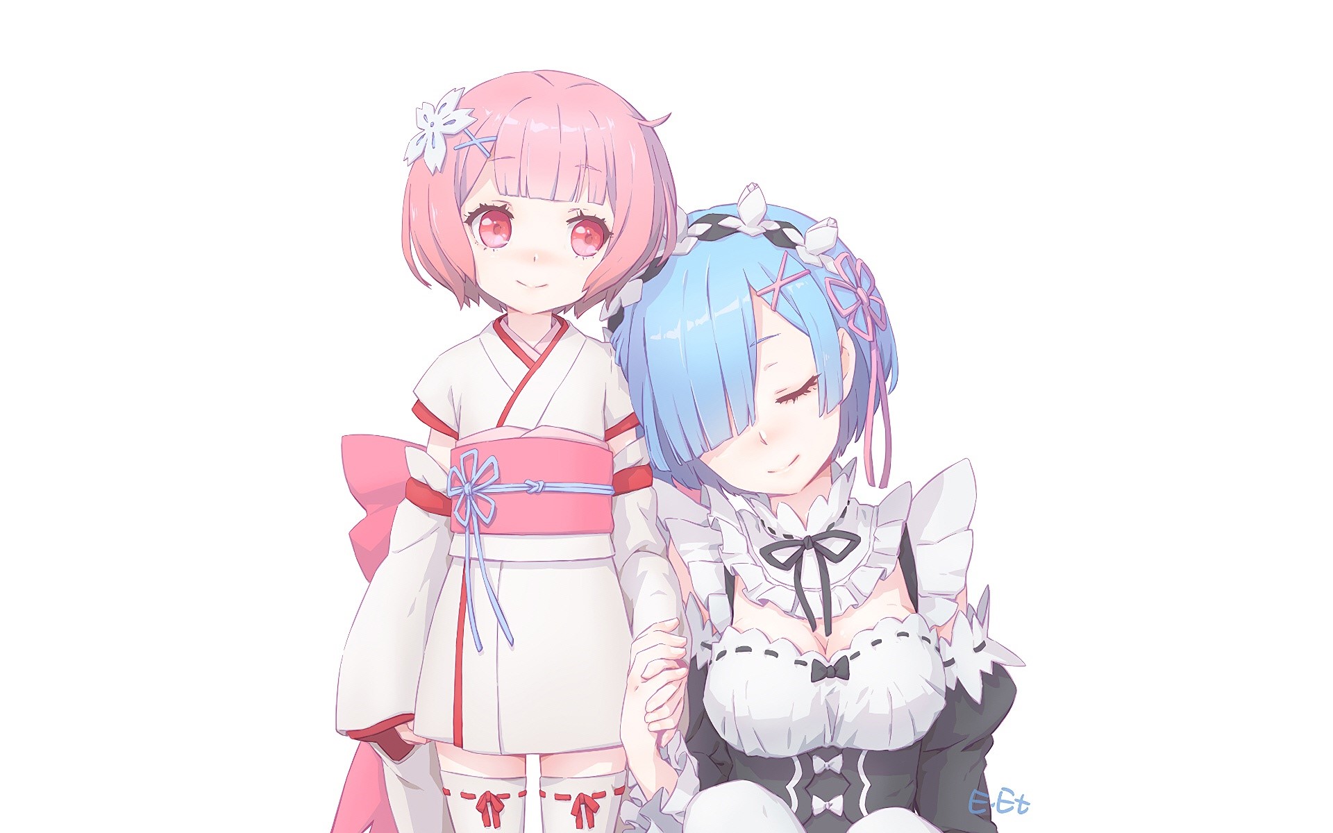 Re:Zero Anime Sisters Ram and Rem HD Wallpaper