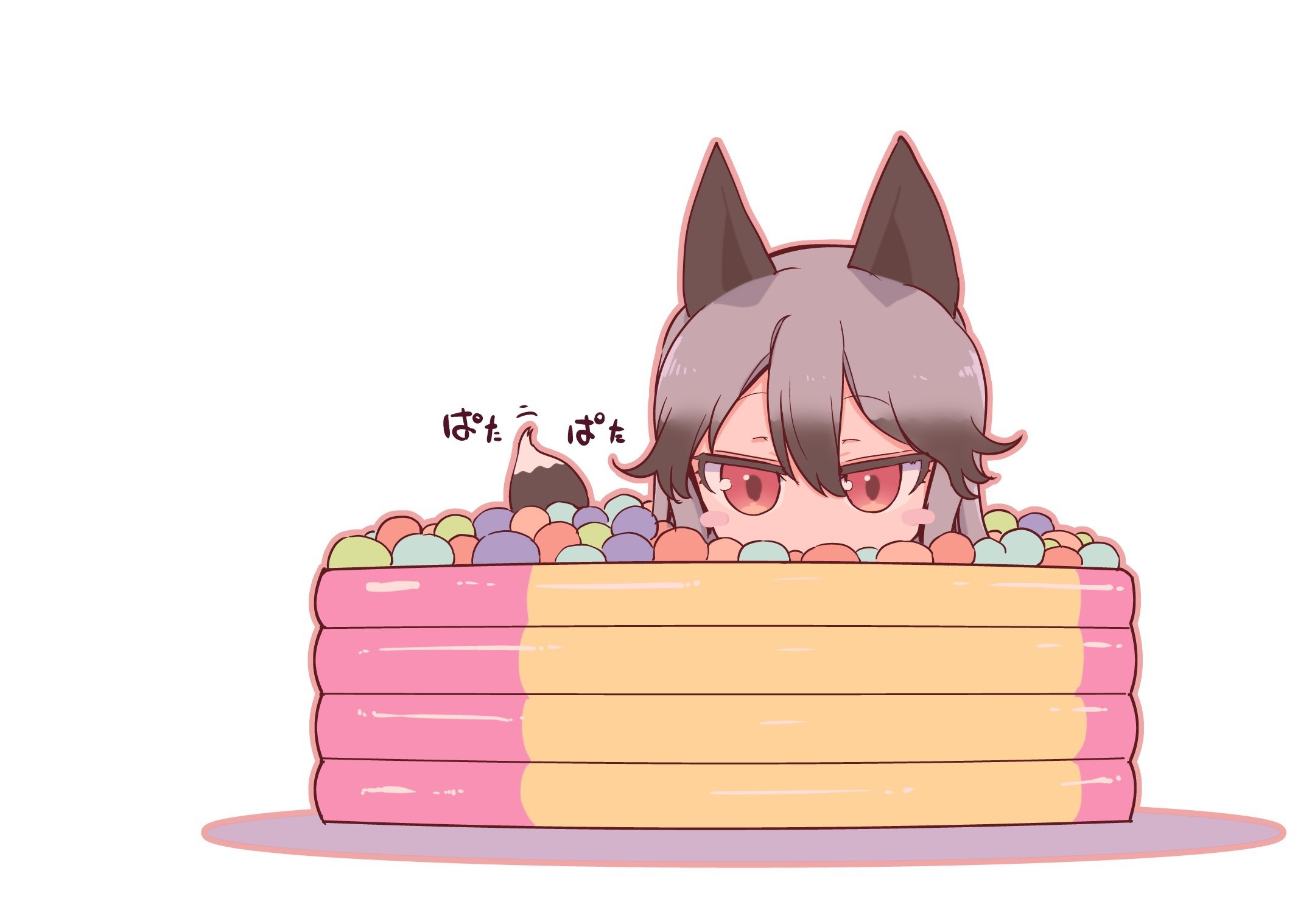 Kemono Friends character in ball pit HD Wallpaper