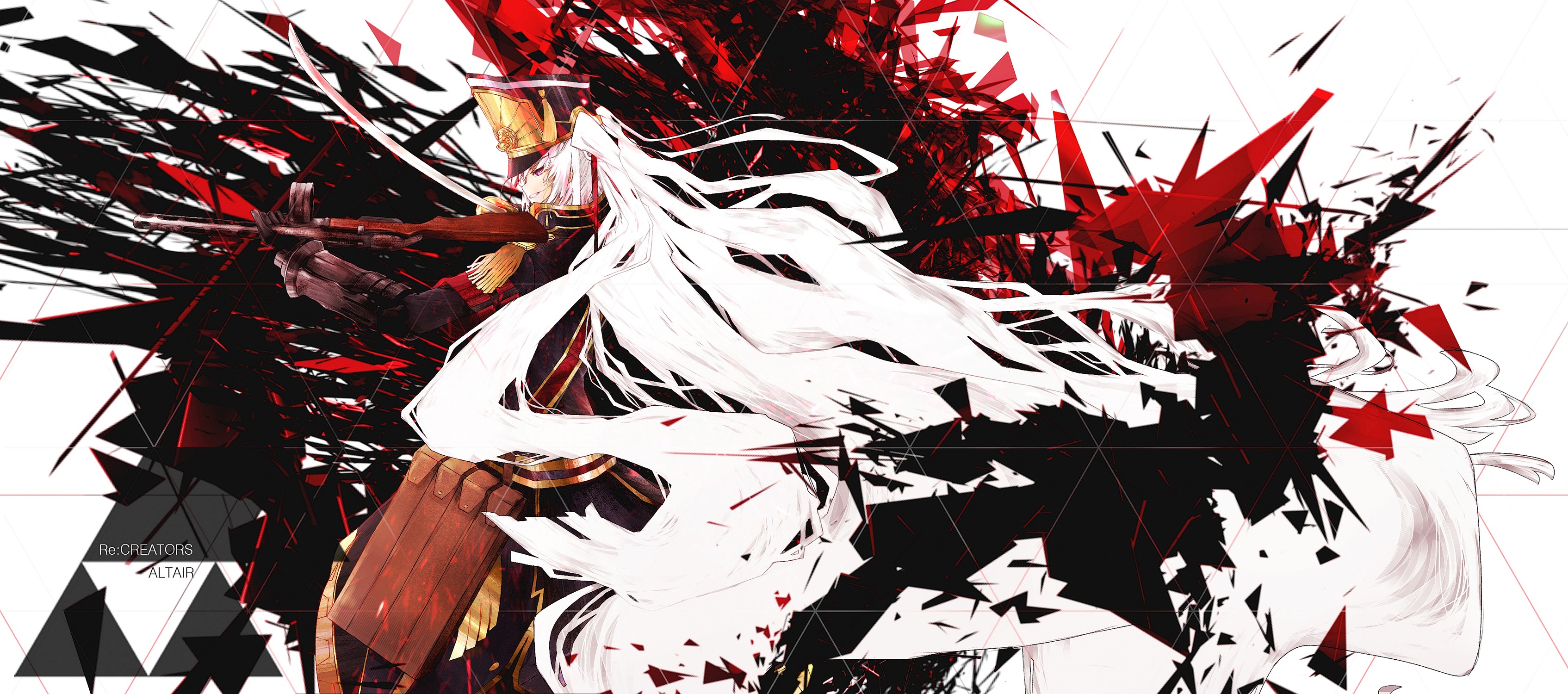 Altair from Re:CREATORS holding a rifle HD Wallpaper