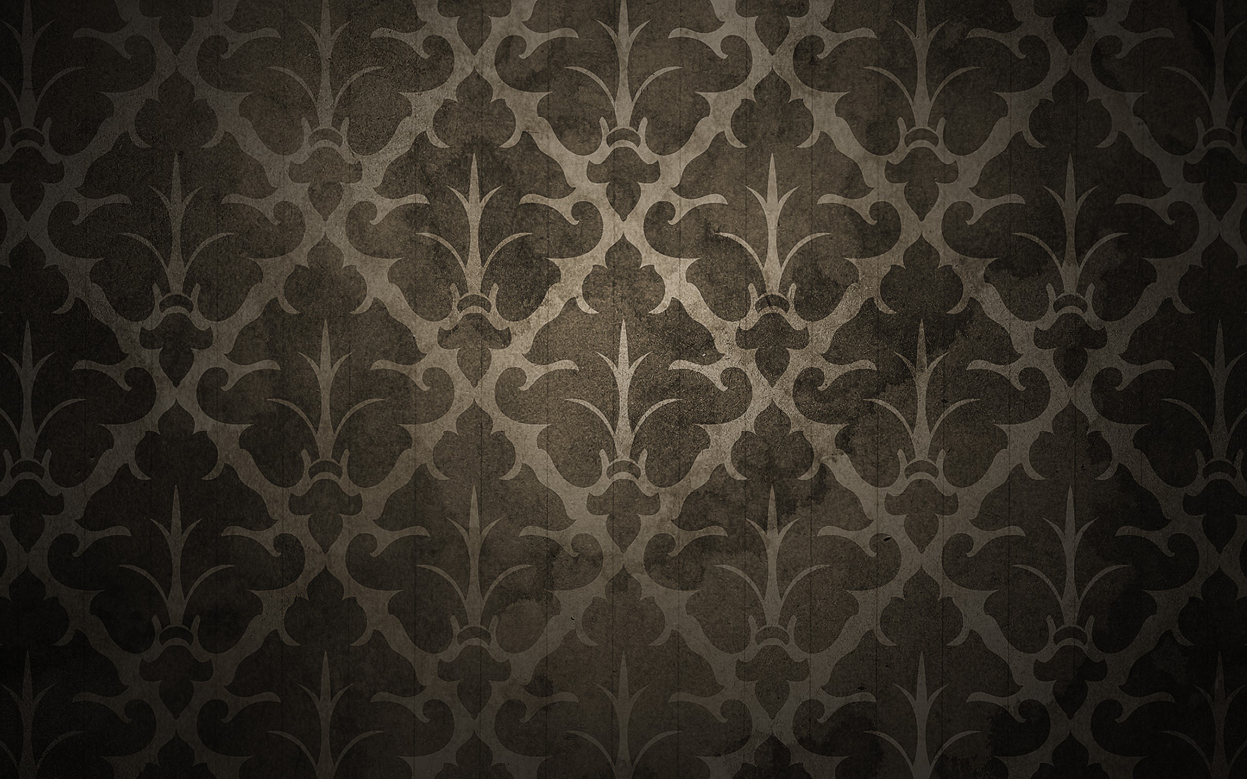 Dark damask pattern with grunge texture HD Wallpaper