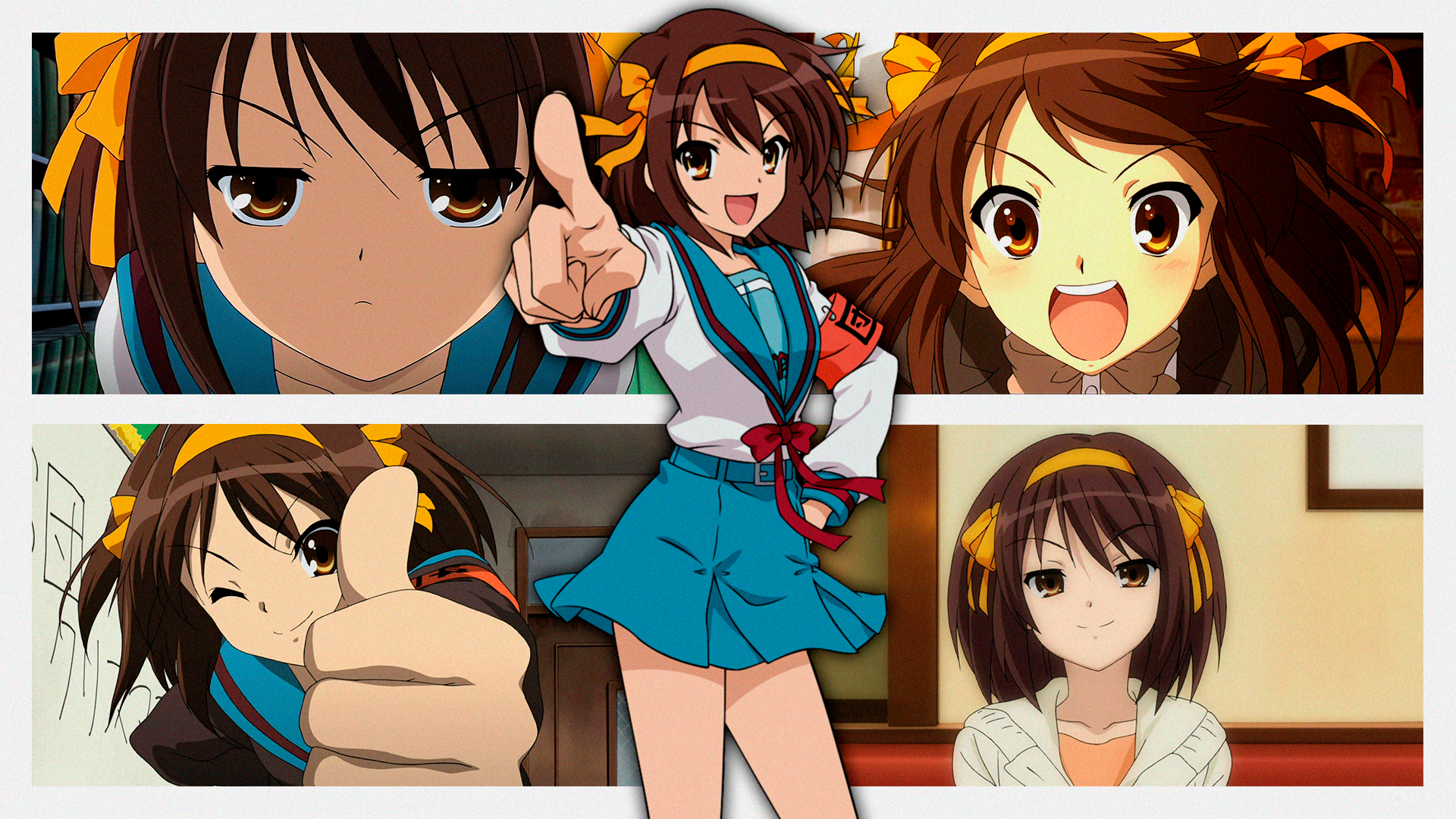 Haruhi Suzumiya from The Melancholy of Haruhi Suzumiya HD Wallpaper