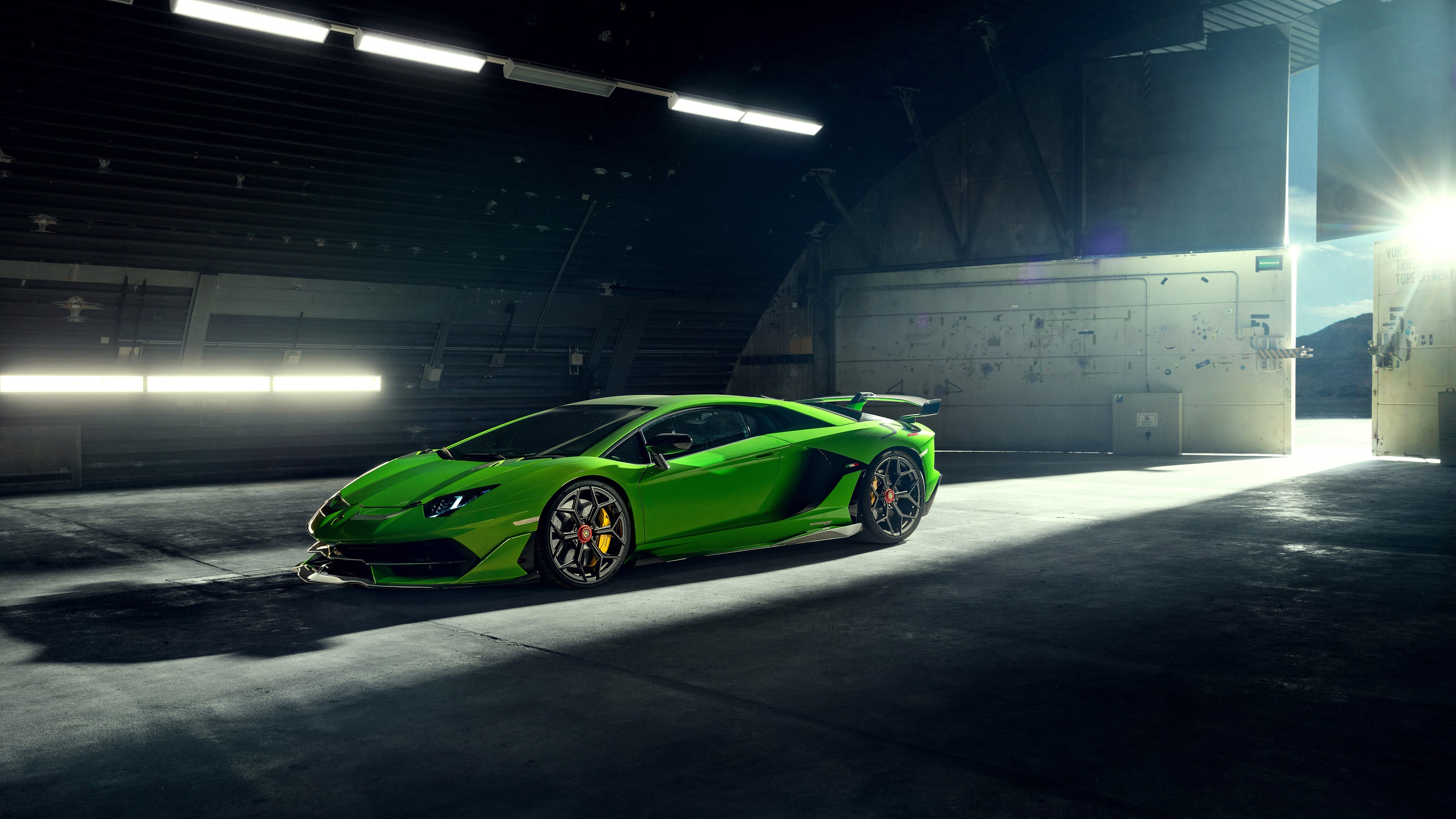 Lamborghini Aventador SVJ Novitec in hangar HD Wallpaper
