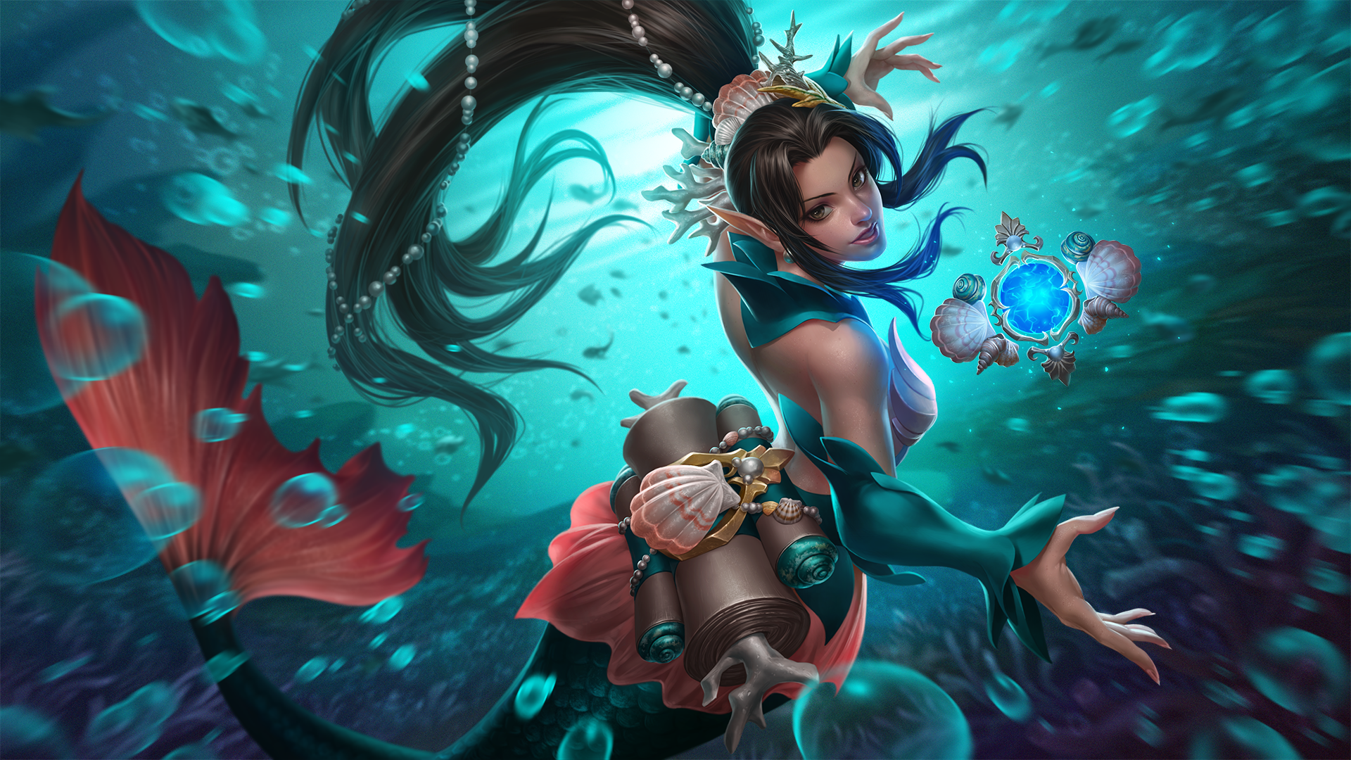 Ying from Paladins as a mermaid HD Wallpaper