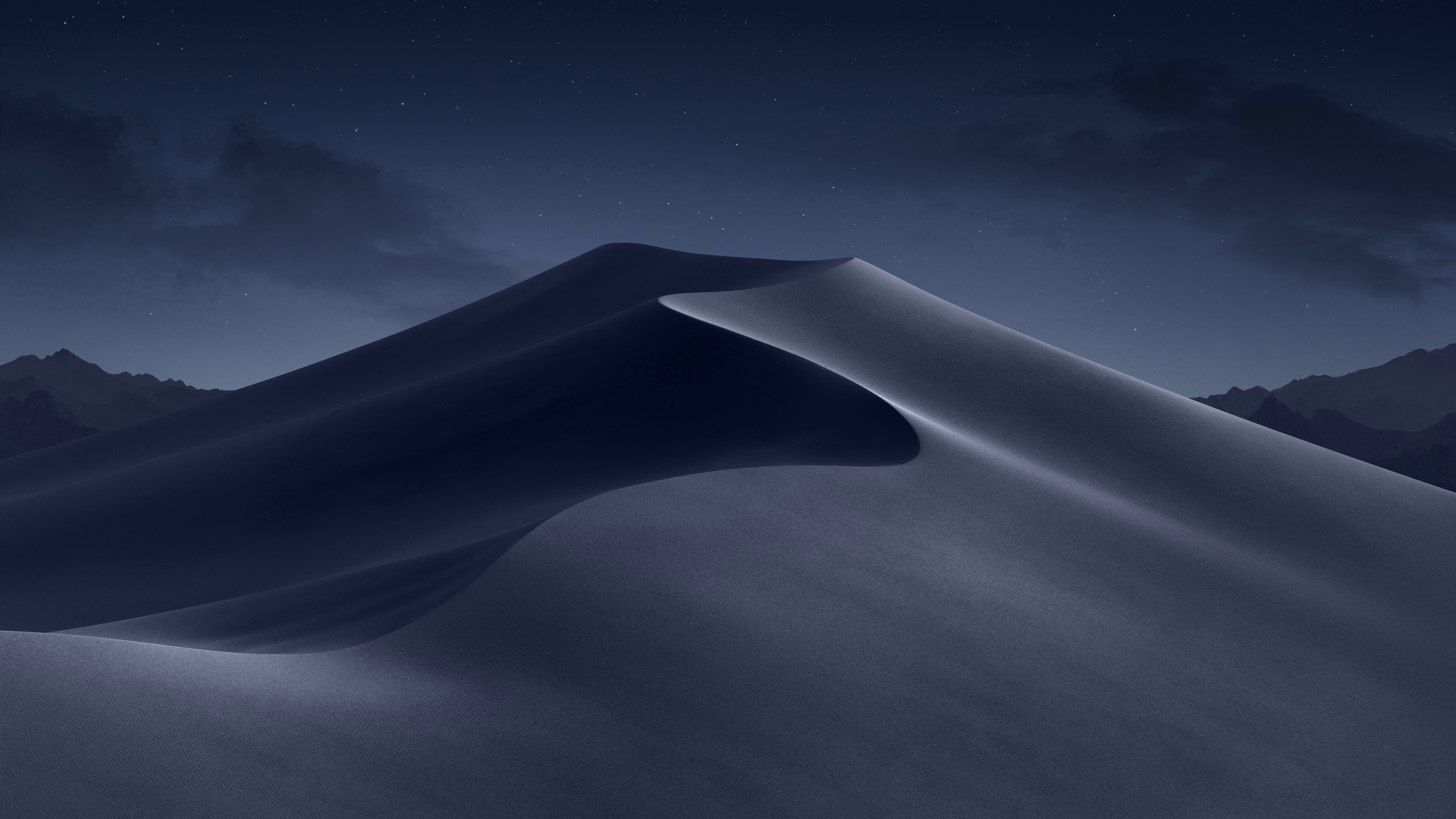 Mojave Desert Dunes at Night 4K HD Wallpaper
