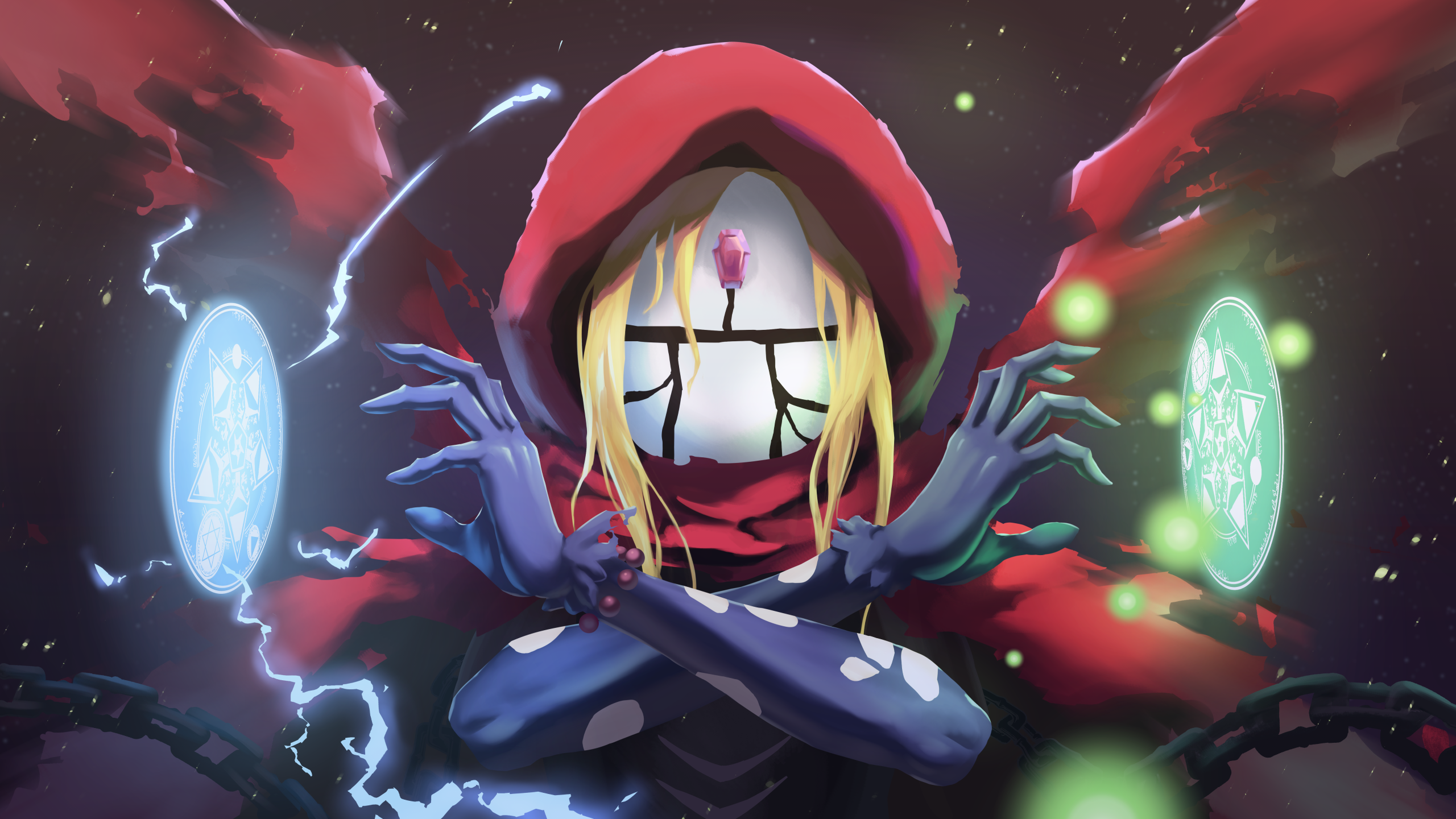 Evileye Casting Spells in Overlord Anime Art HD Wallpaper