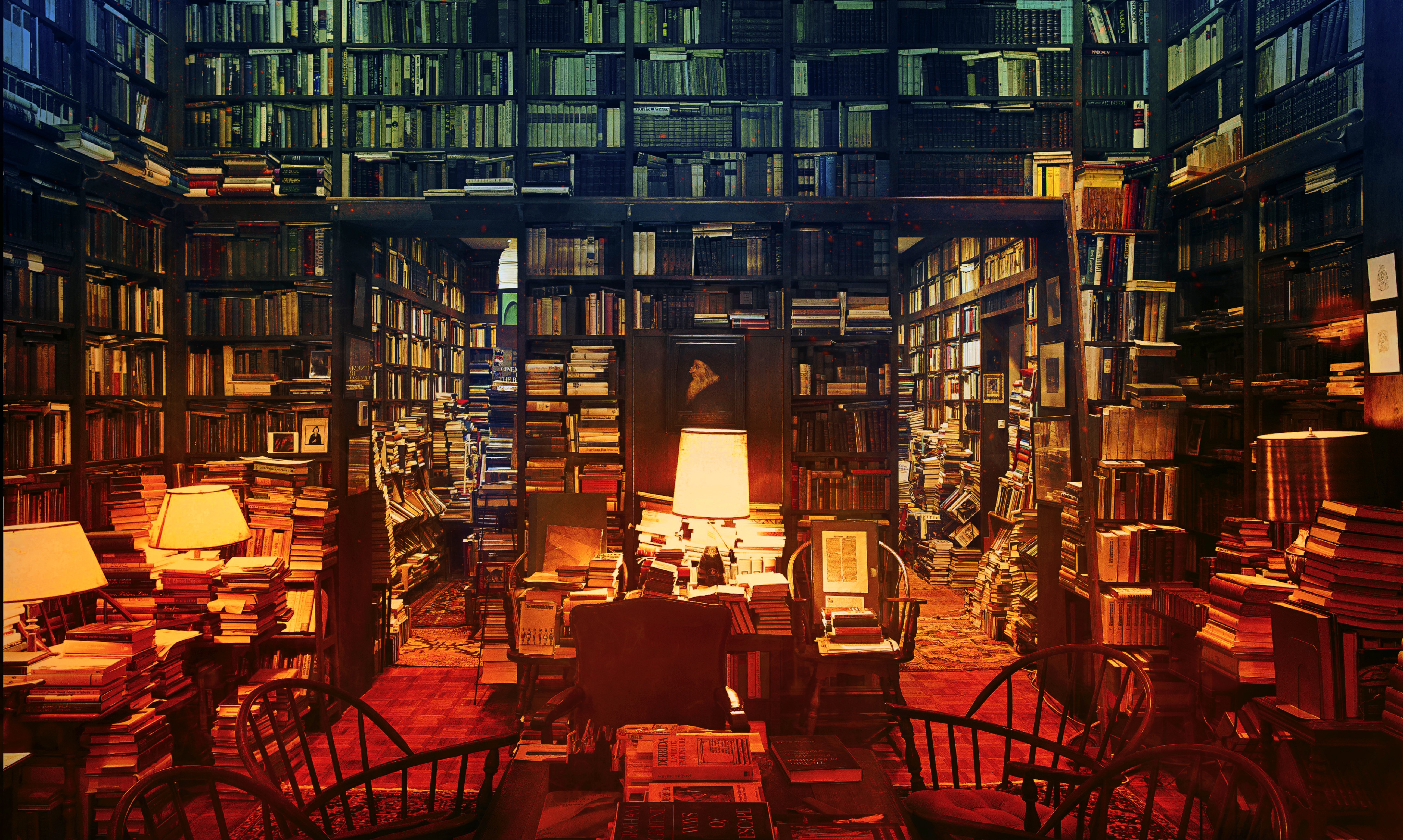 4K Magic Library with Books HD Wallpaper