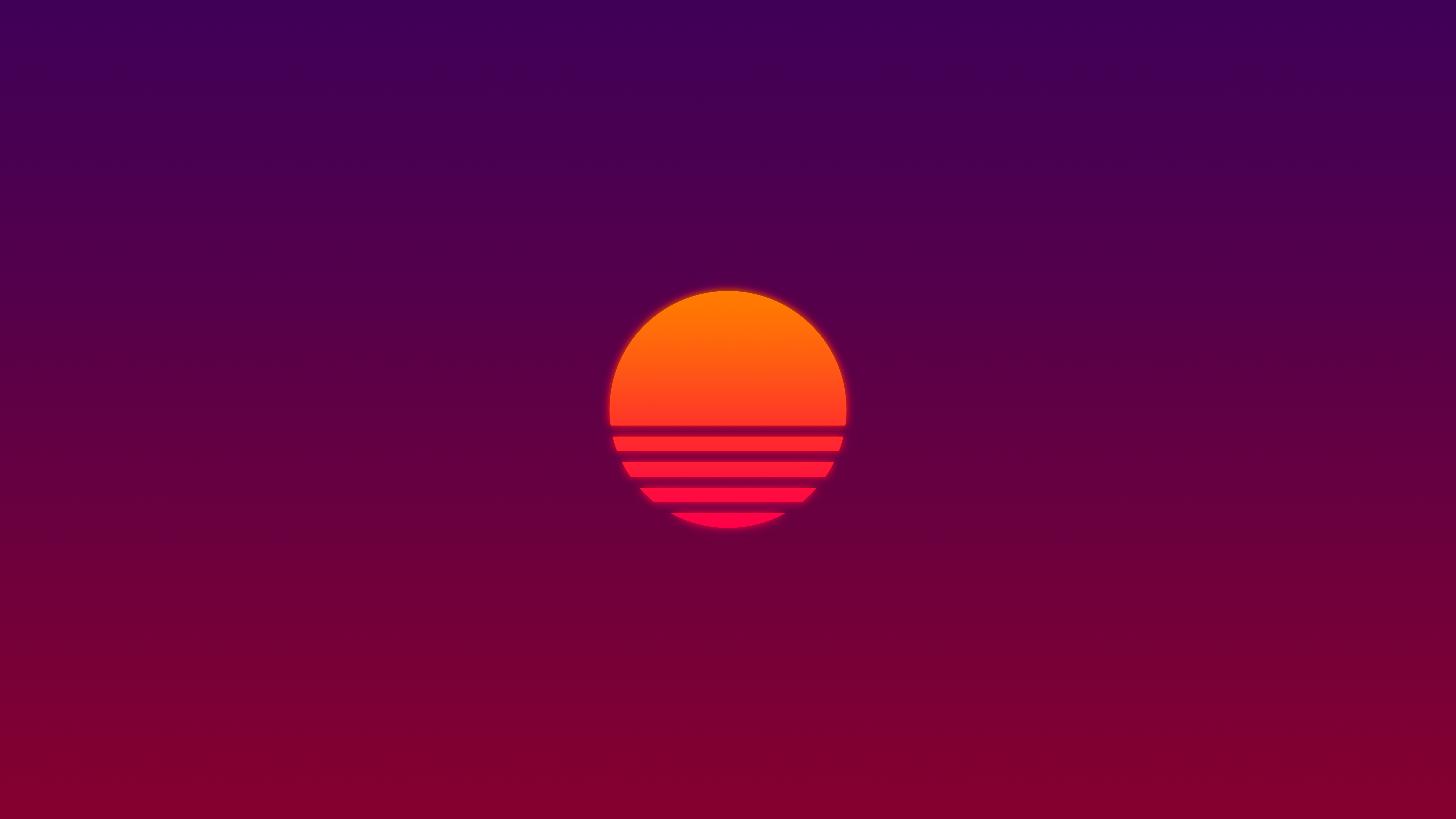 4K Sun Illustration with Vaporwave and Synthwave Style HD Wallpaper