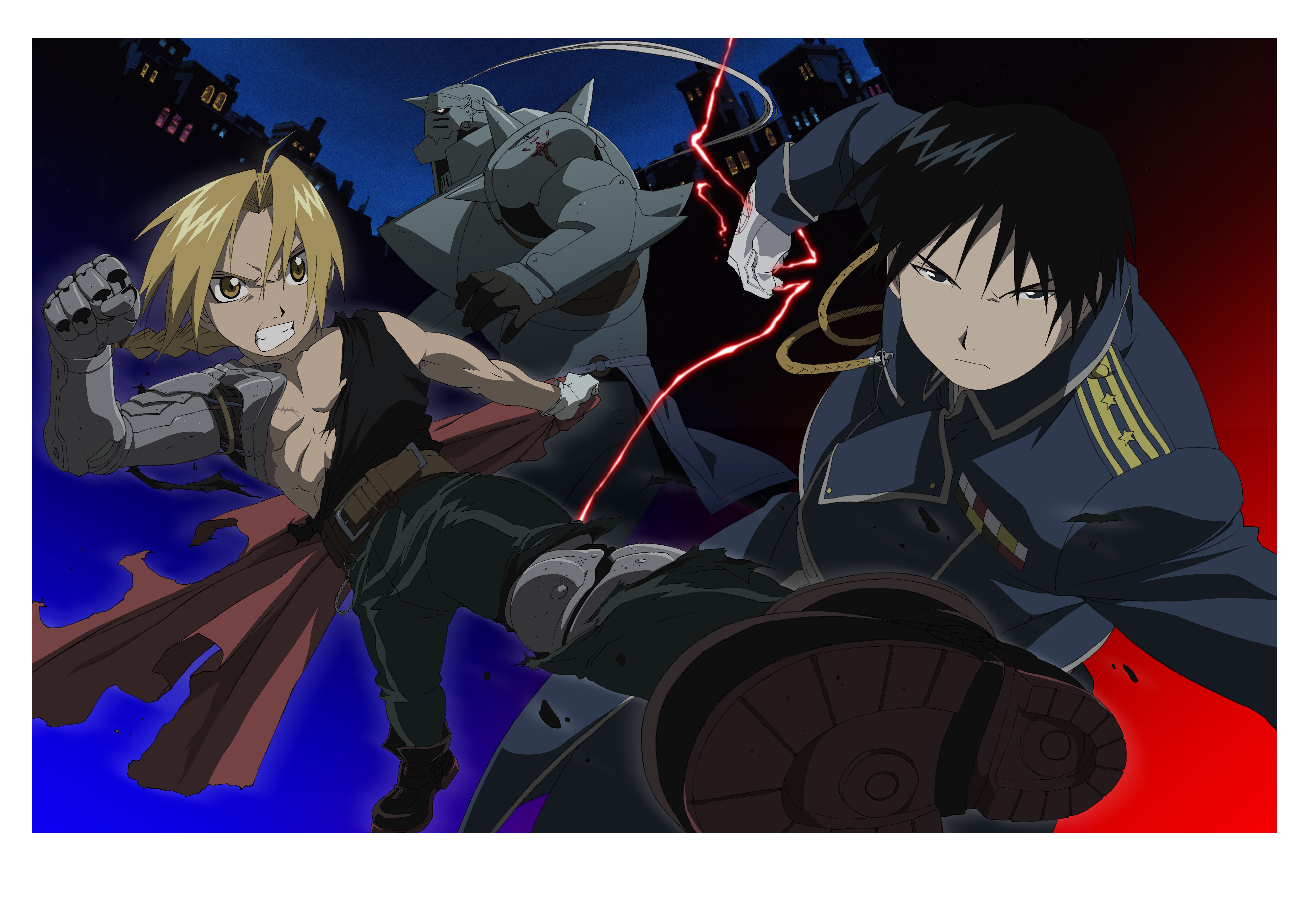 Full Metal Alchemist characters in action HD Wallpaper