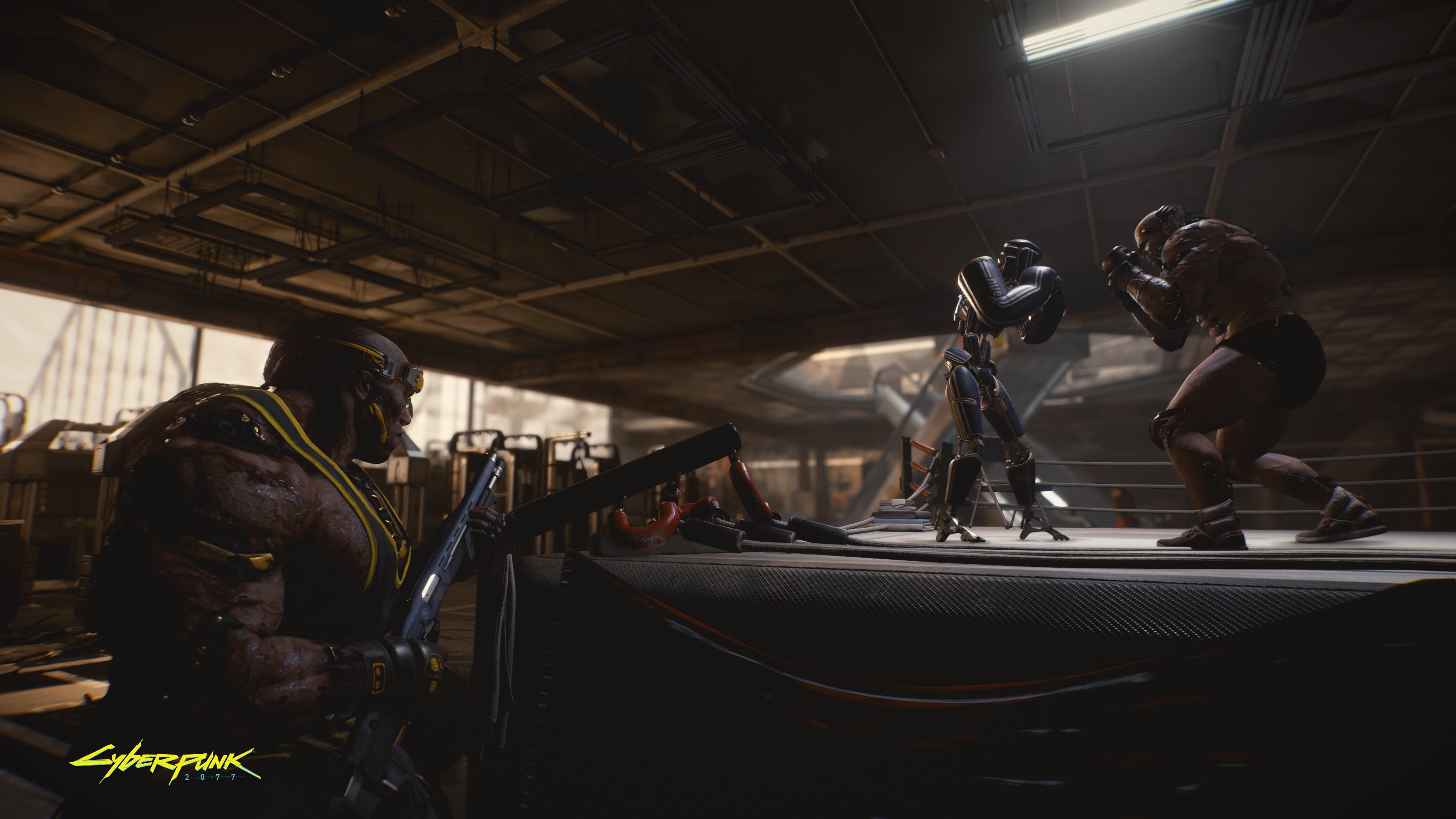 Cyberpunk 2077: Two fighters in a ring HD Wallpaper