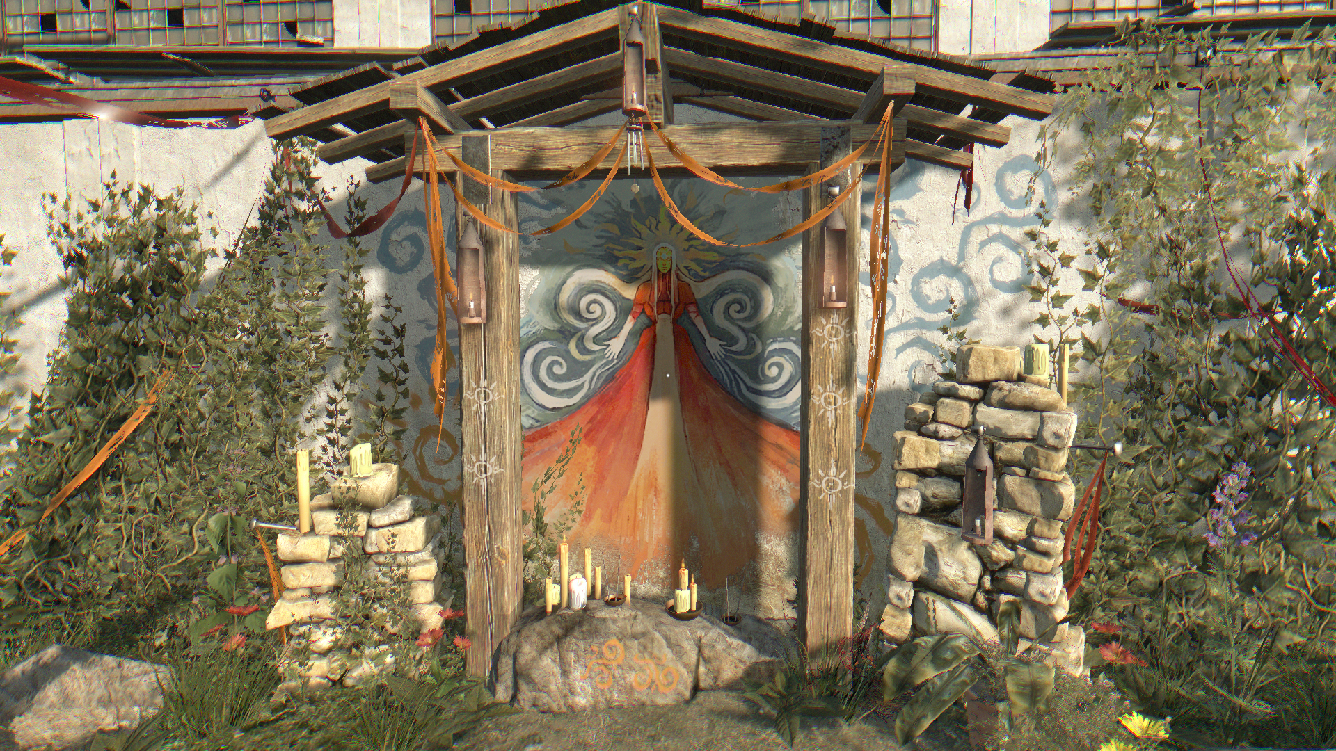 Altar with painting in Dying Light HD Wallpaper