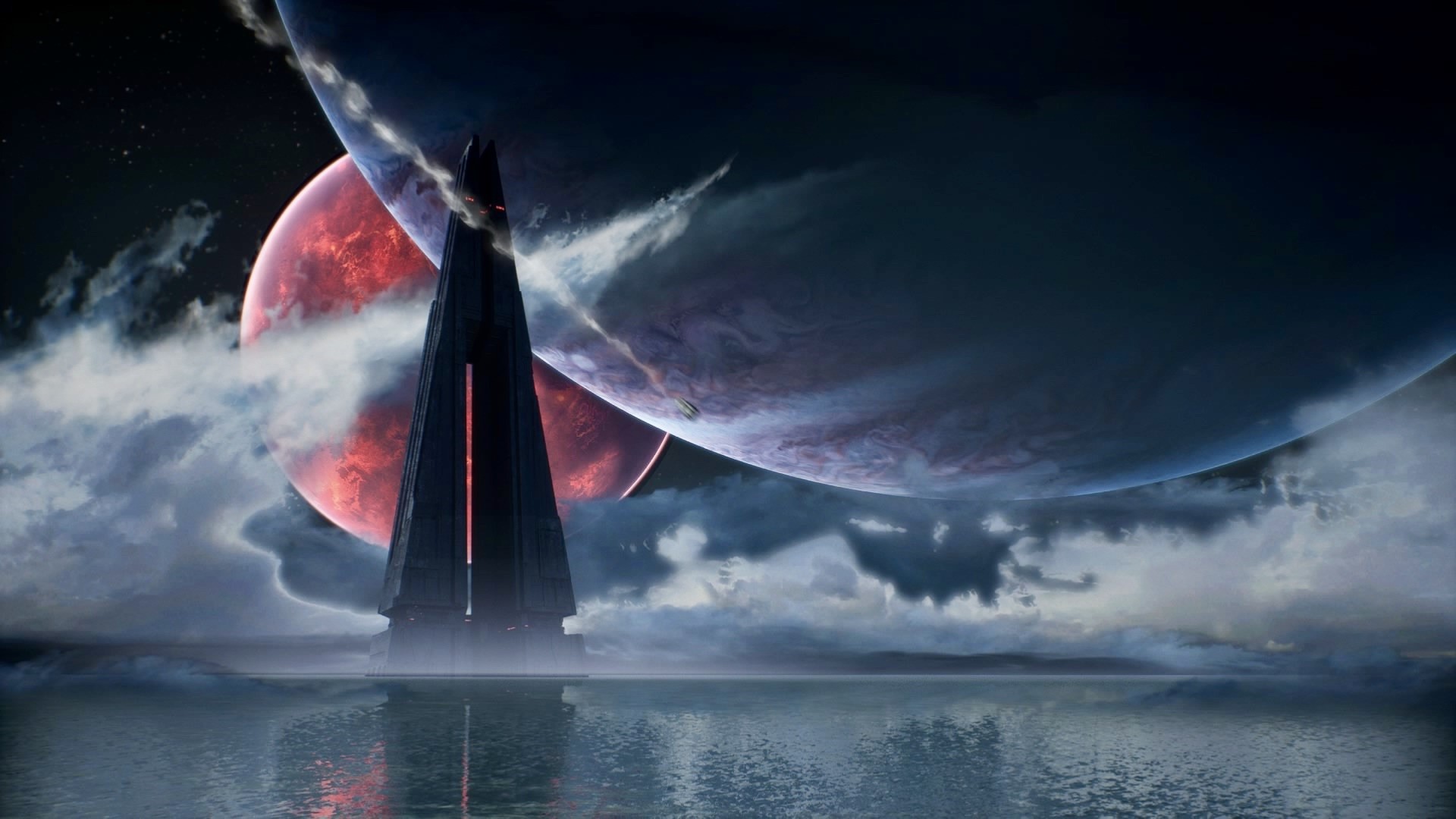 Jedi: Fallen Order - Sci-fi Tower and Planets HD Wallpaper