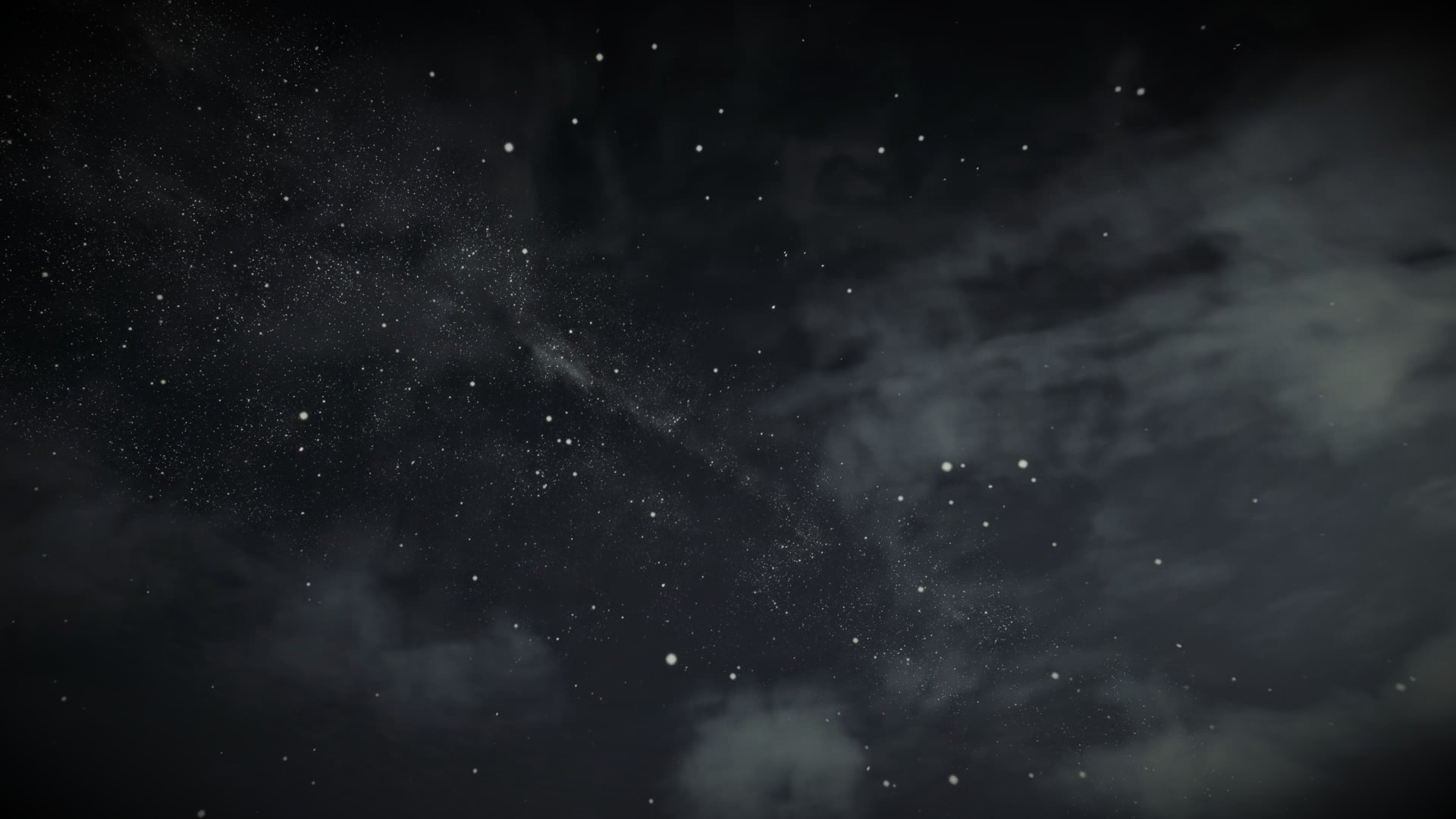 Night sky with stars and clouds HD Wallpaper