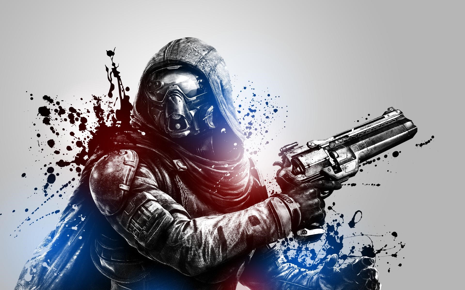 Hunter from Destiny with a Hand Cannon HD Wallpaper