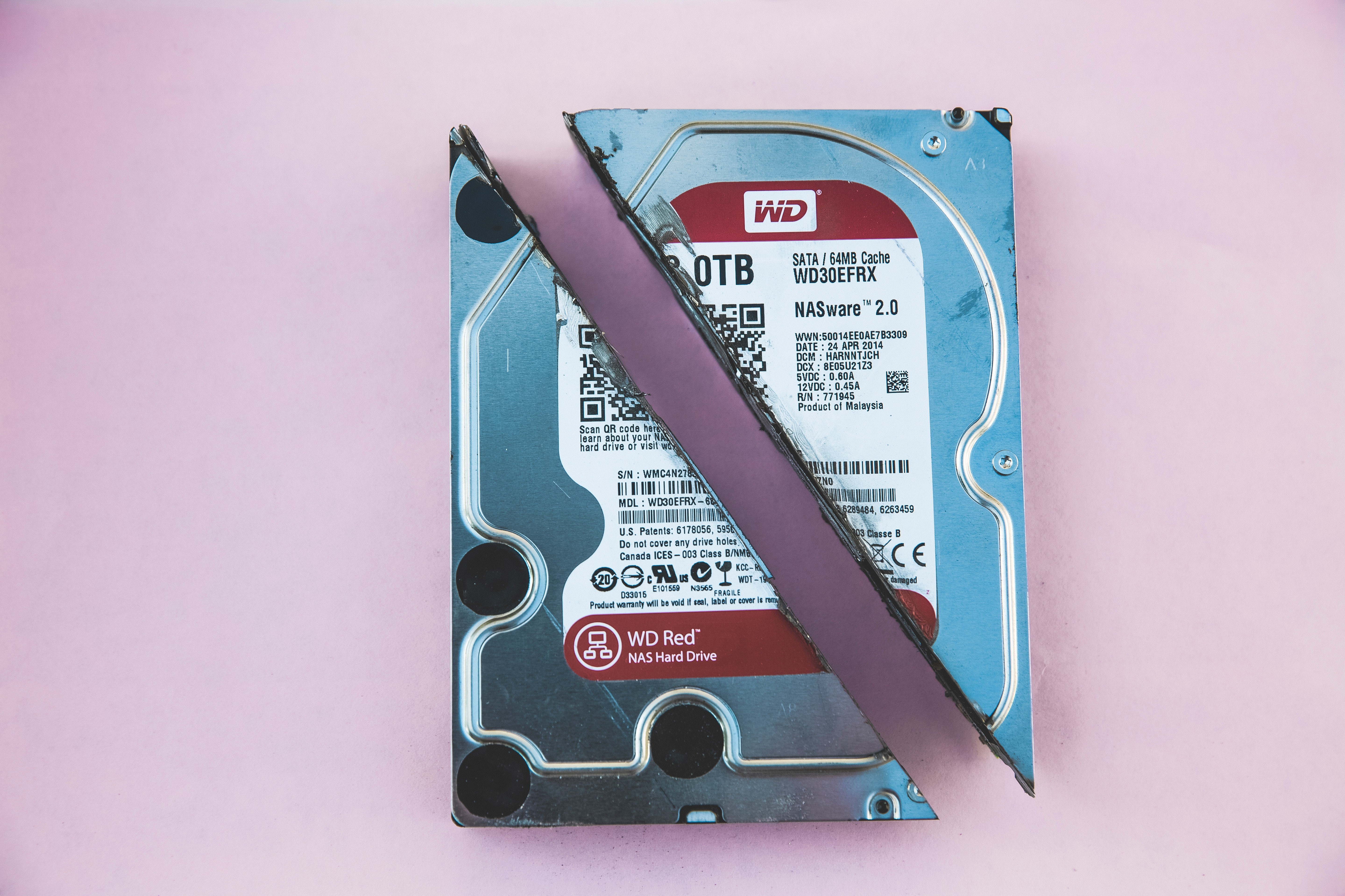 Broken WD Red NAS Hard Drive HD Wallpaper