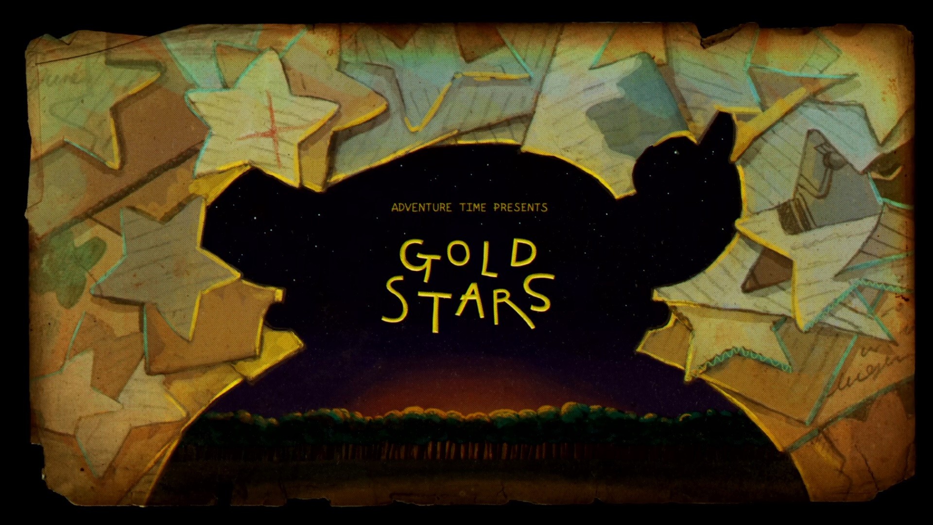 Adventure Time Presents Gold Stars HD Wallpaper