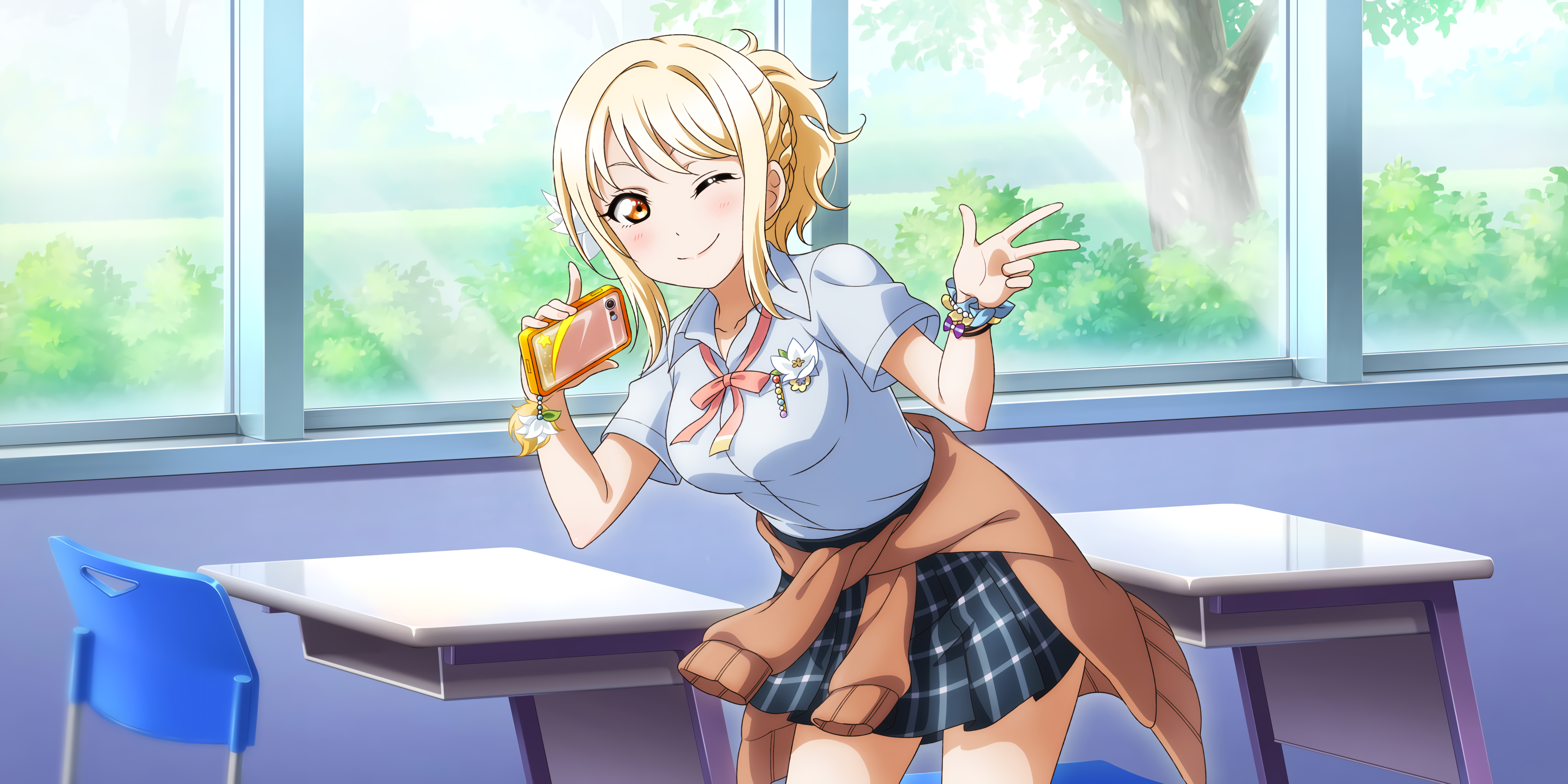 Ai Miyashita from Love Live! Series HD Wallpaper