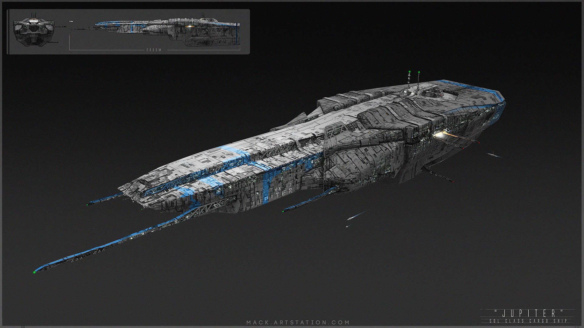 Jupiter Sol Class Cargo Ship HD Wallpaper
