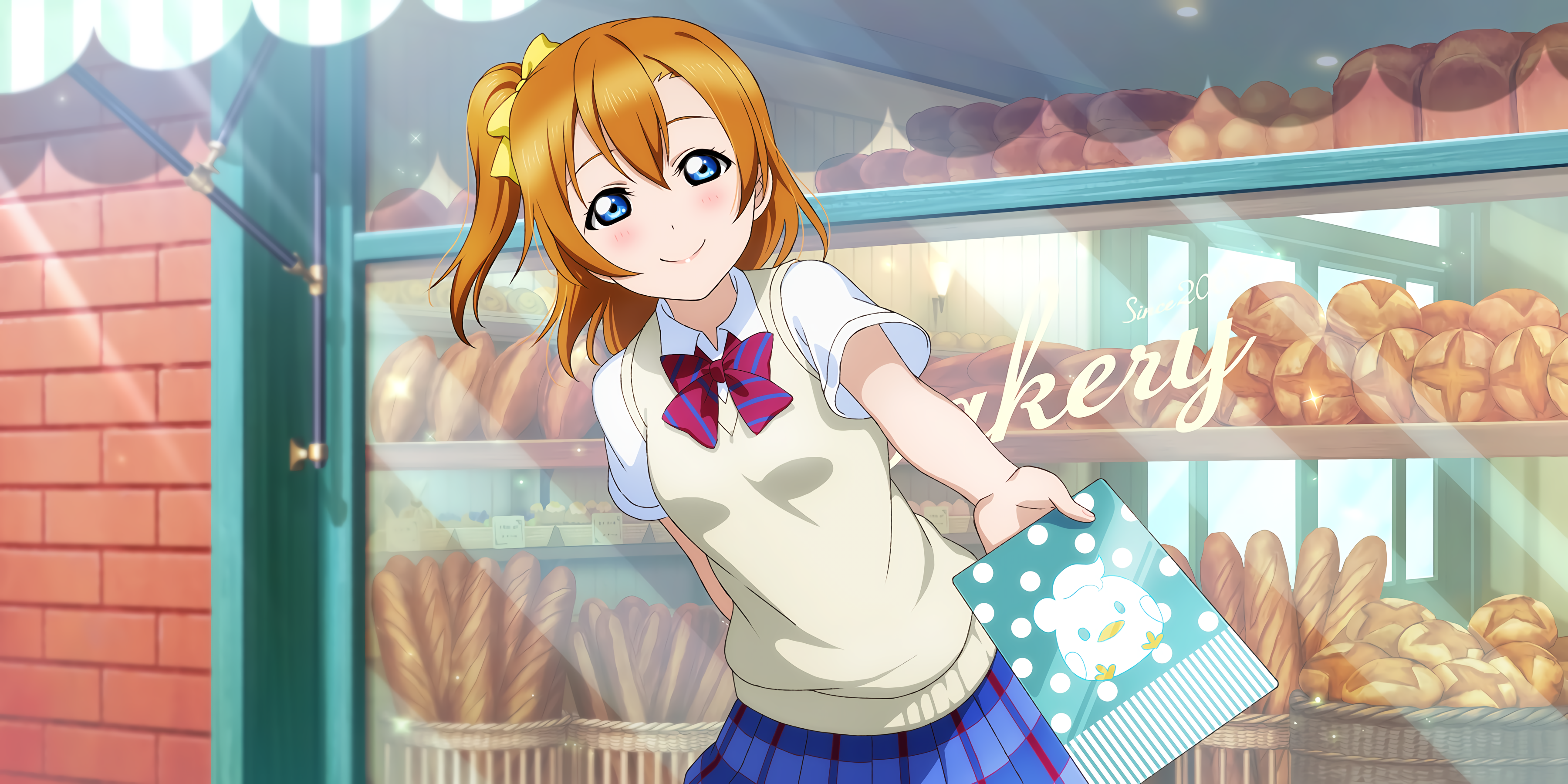 Kousaka Honoka from Love Live! Series holding a bag HD Wallpaper