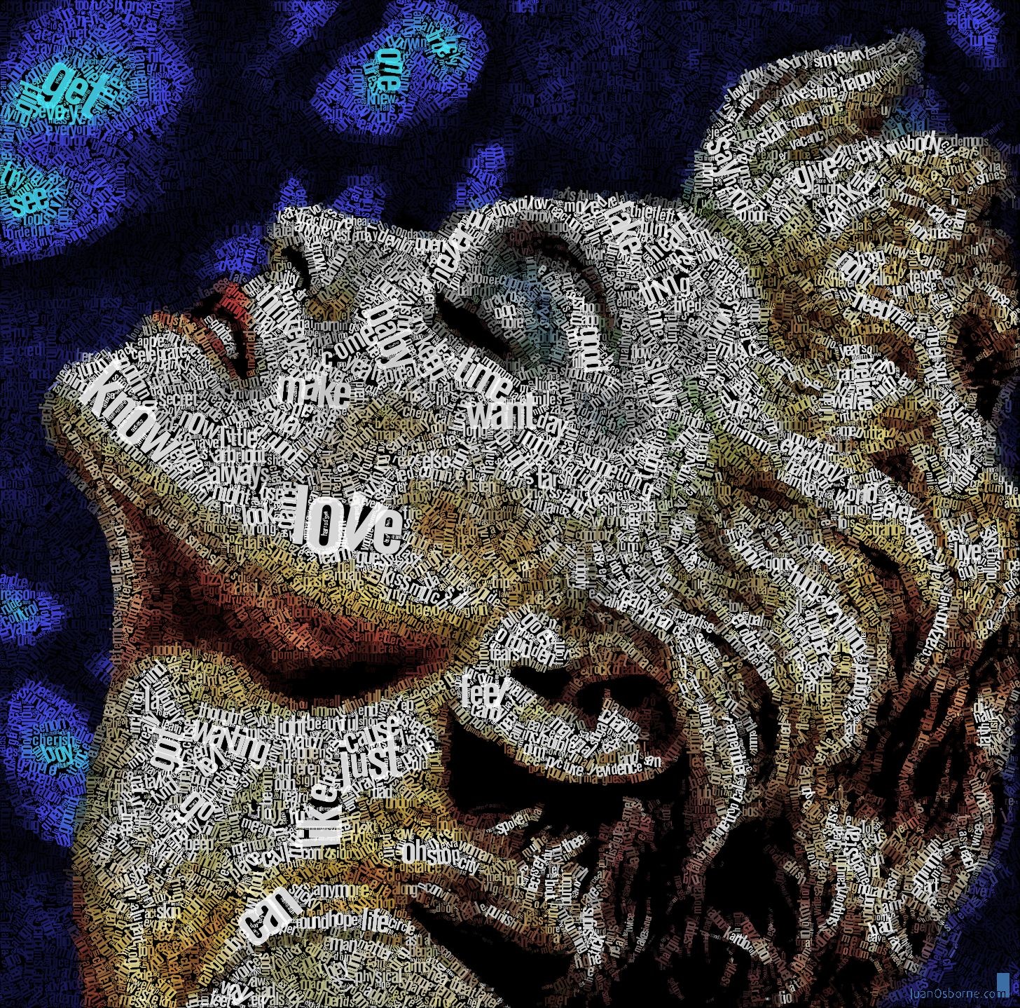 Madonna typographic portrait by Juan Osborne HD Wallpaper