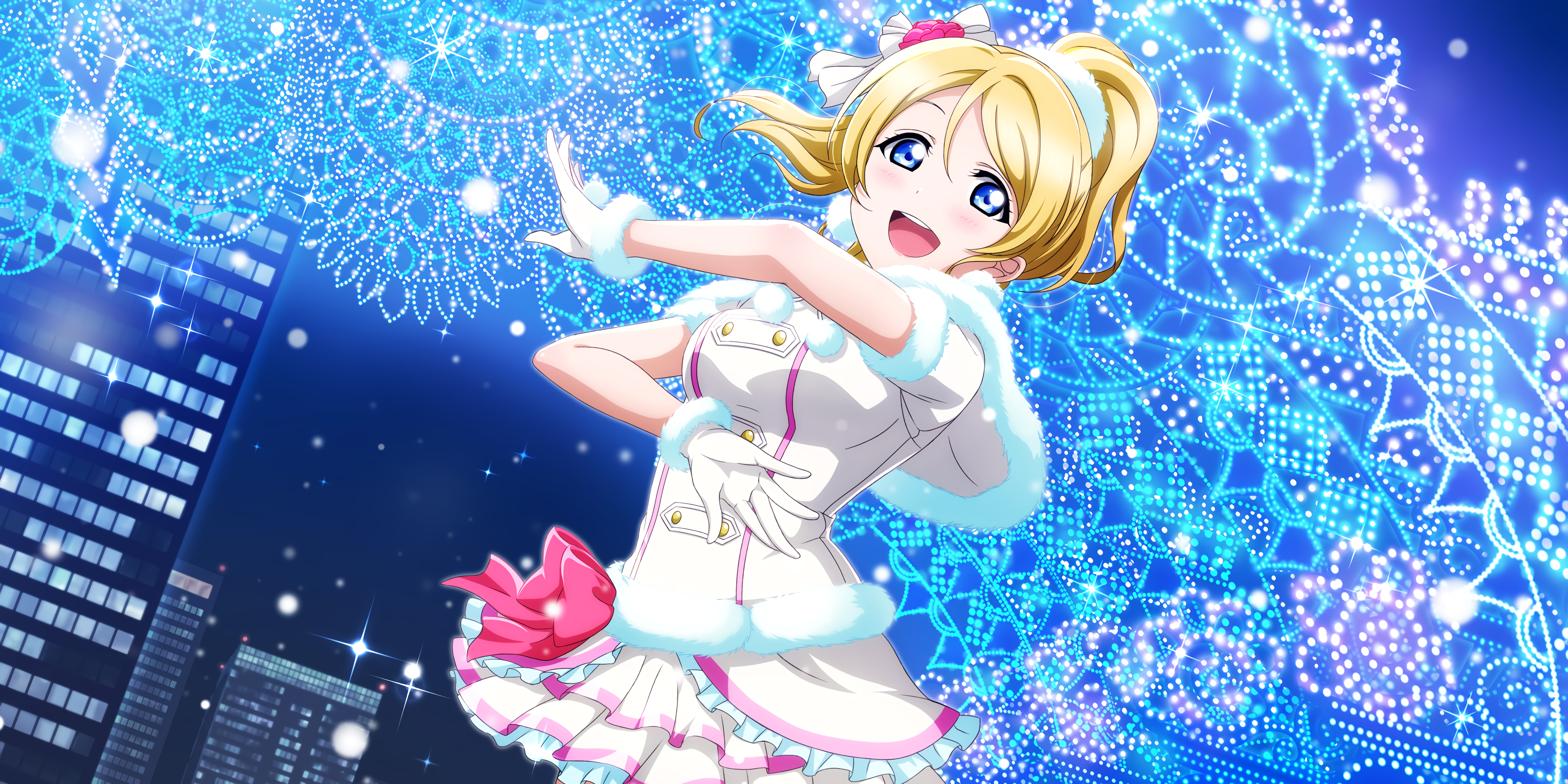 Ayase Eri from Love Live! in winter outfit HD Wallpaper