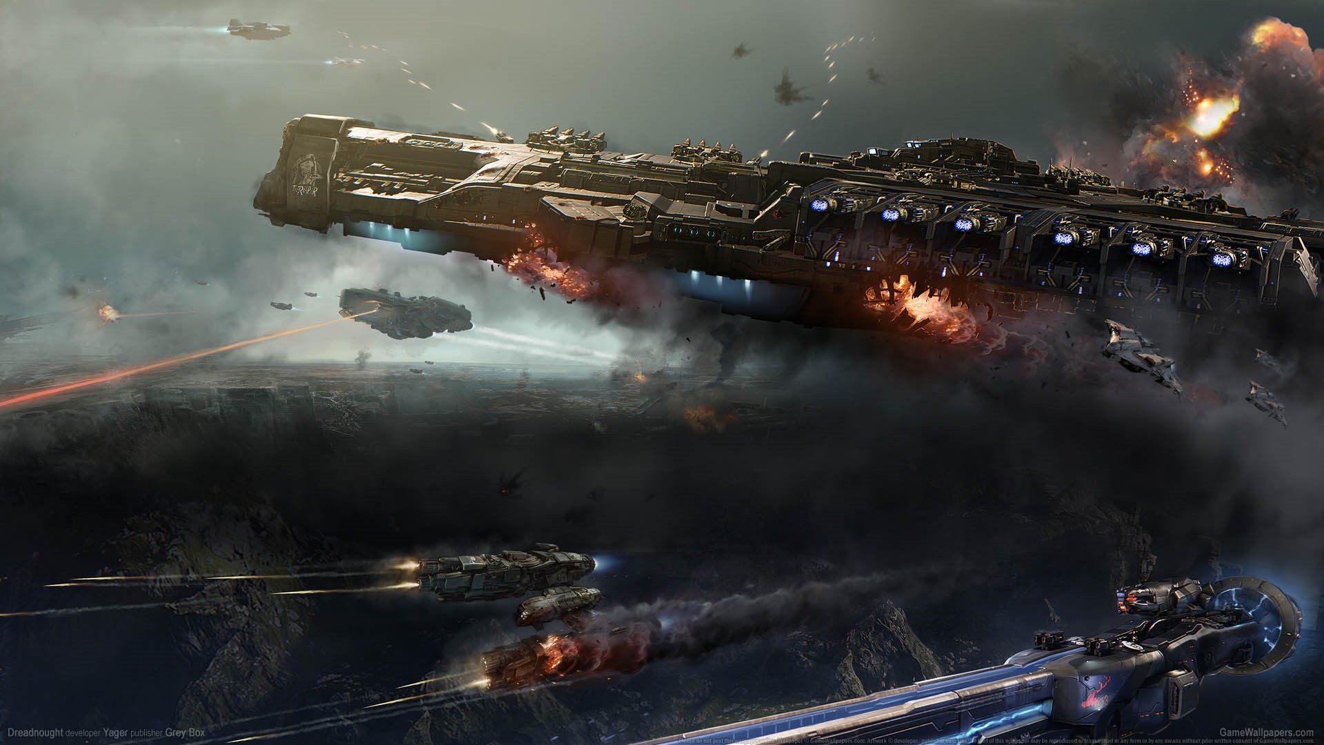 Dreadnought video game science fiction spaceship battle HD Wallpaper