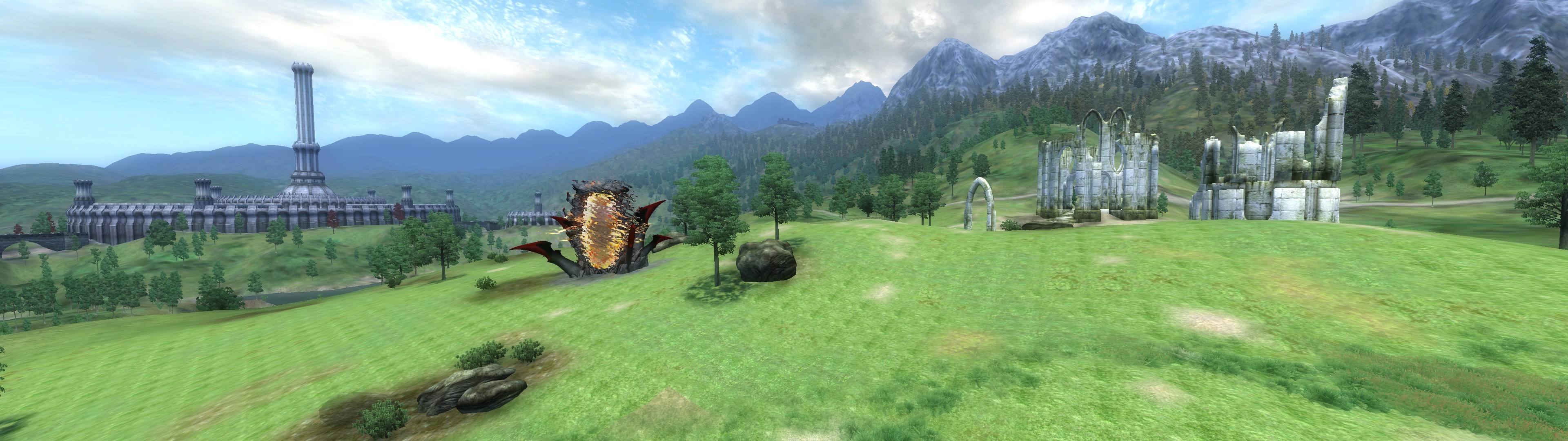 The Elder Scrolls IV: Oblivion landscape with portal HD Wallpaper