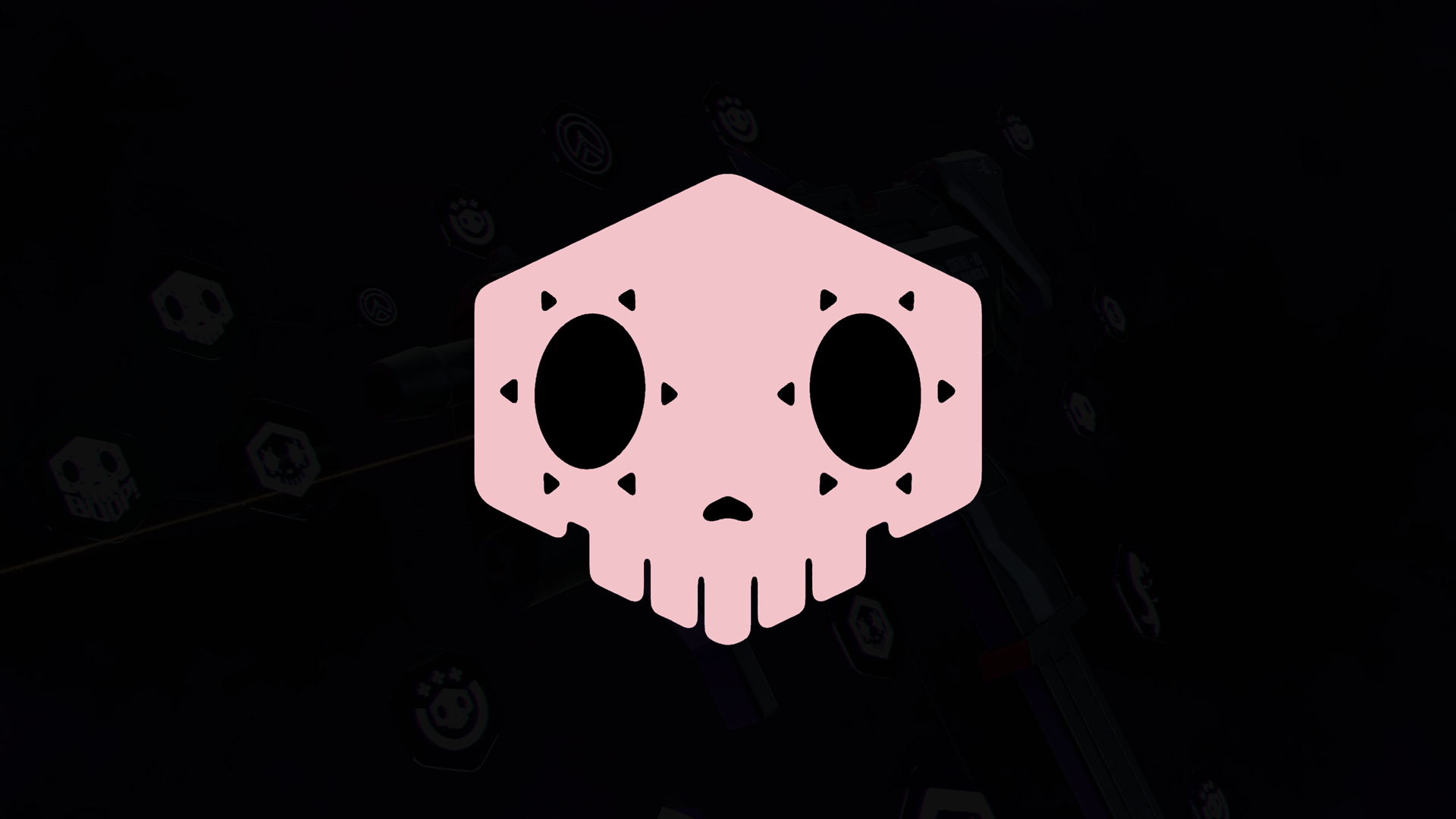Sombra's Hexagonal Skull Logo from Overwatch HD Wallpaper