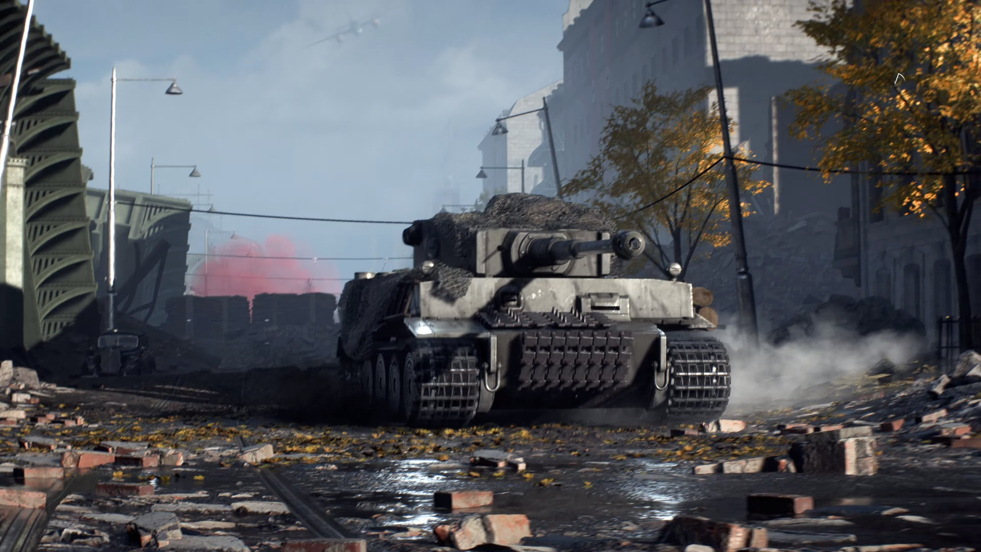 Tiger 131 tank in a destroyed city, Battlefield V HD Wallpaper