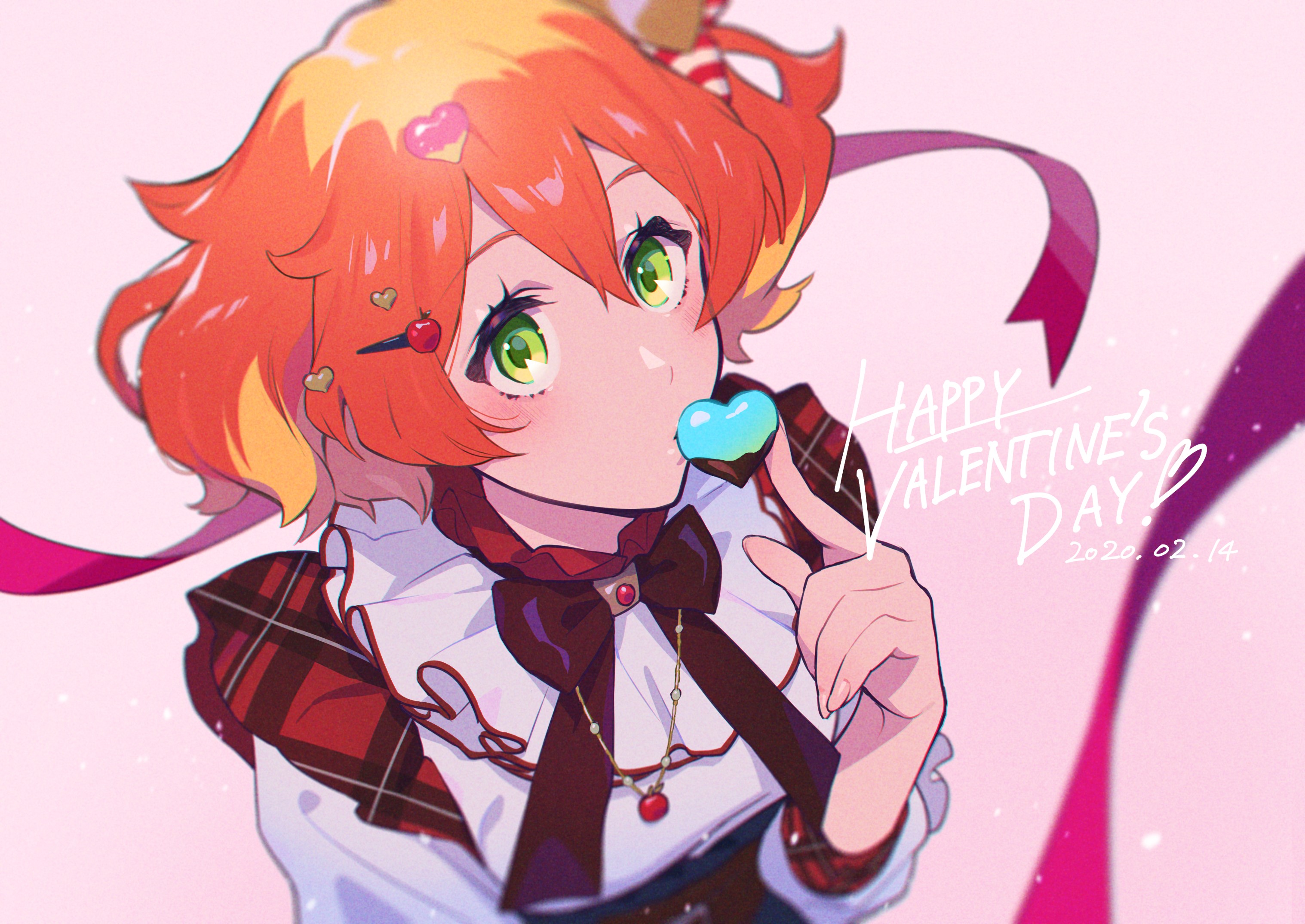 Freyja Wion from Macross Delta eating a heart-shaped chocolate HD Wallpaper