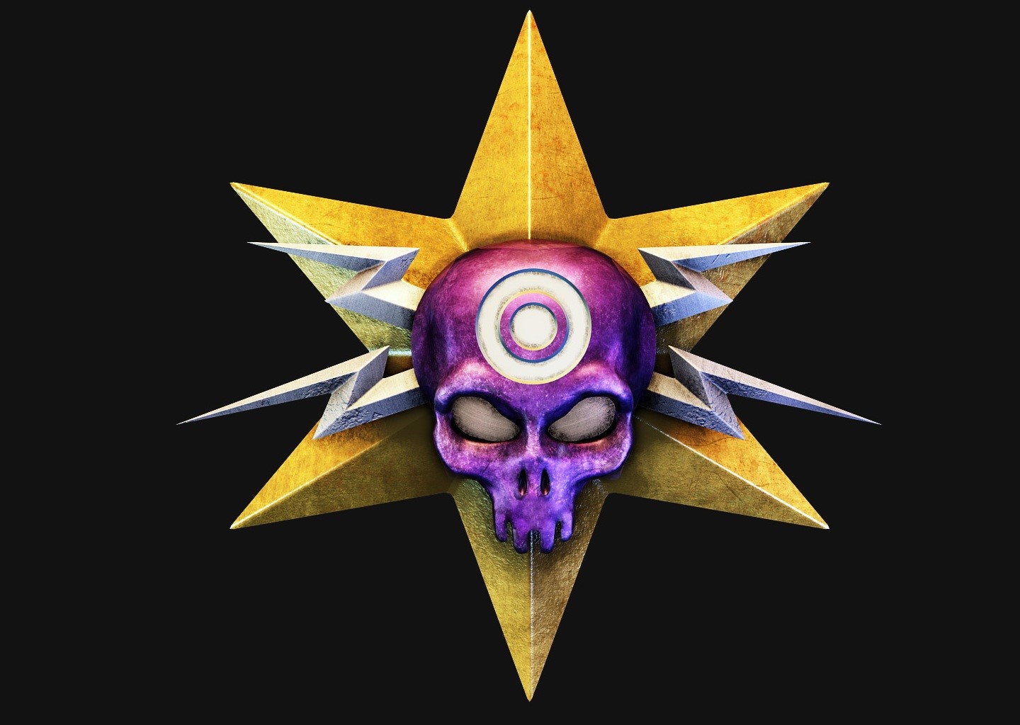Halo 3 medal with skull and star HD Wallpaper