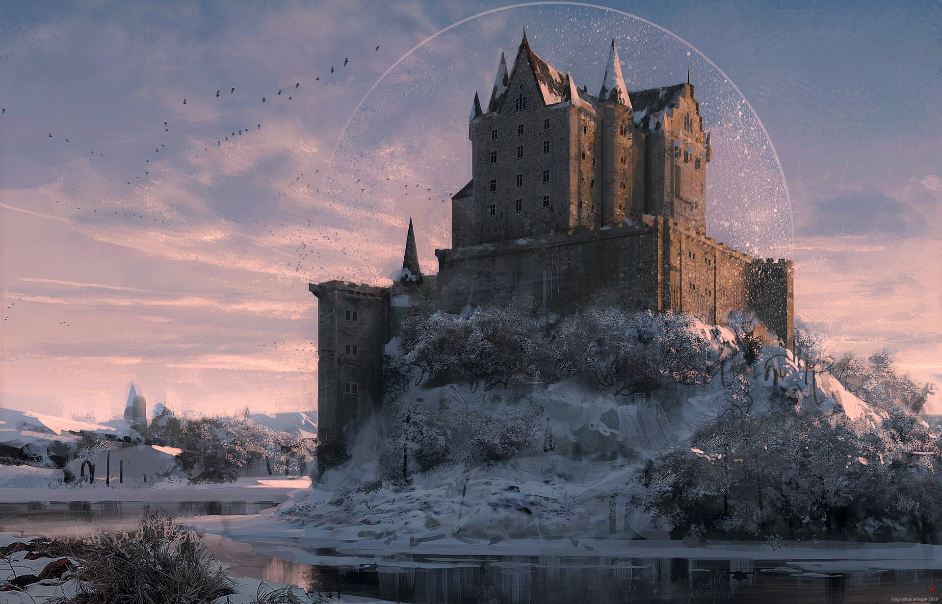 Winter castle by Konstantinos Skenteridis HD Wallpaper