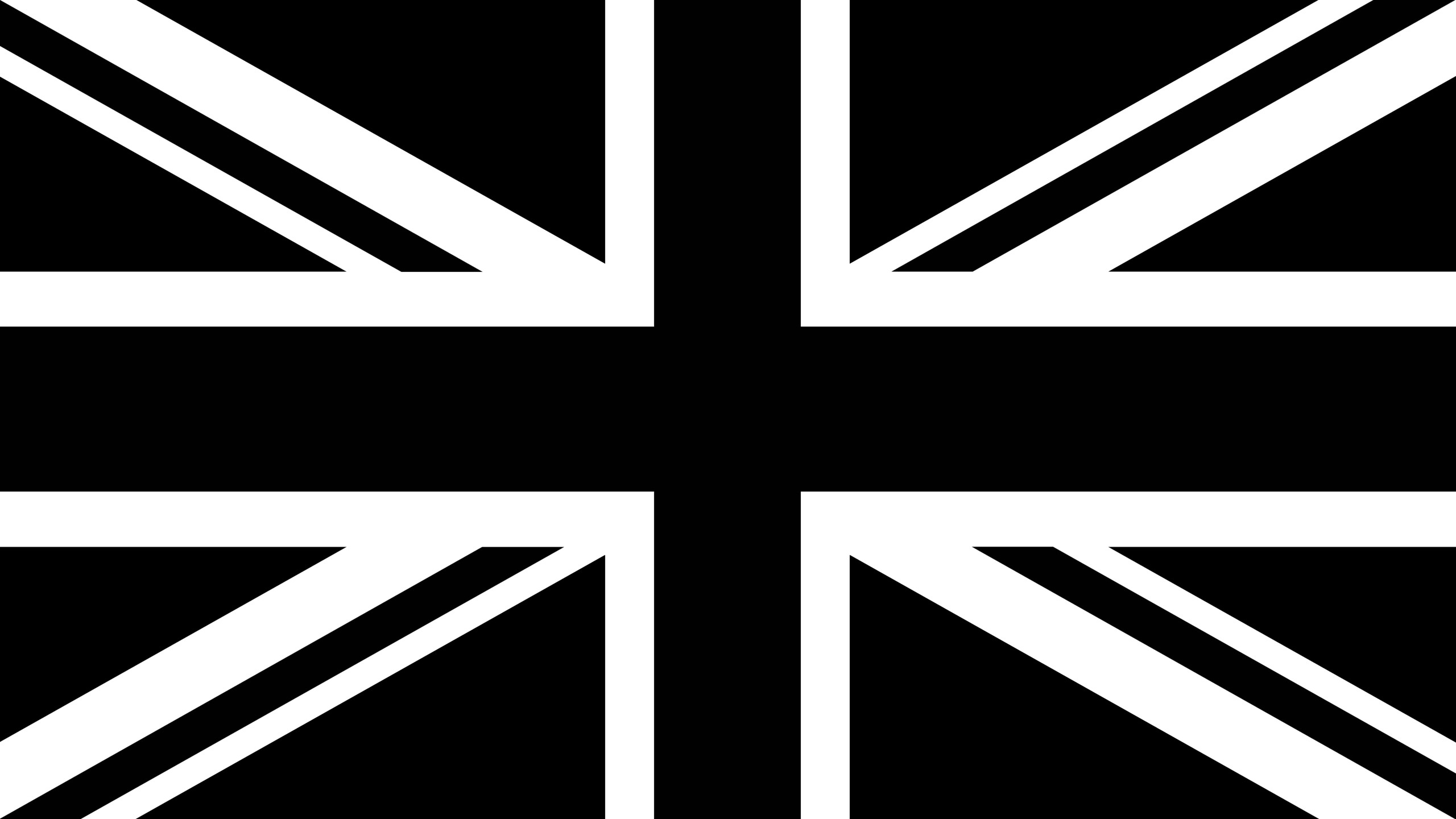 Union Jack flag in black and white HD Wallpaper