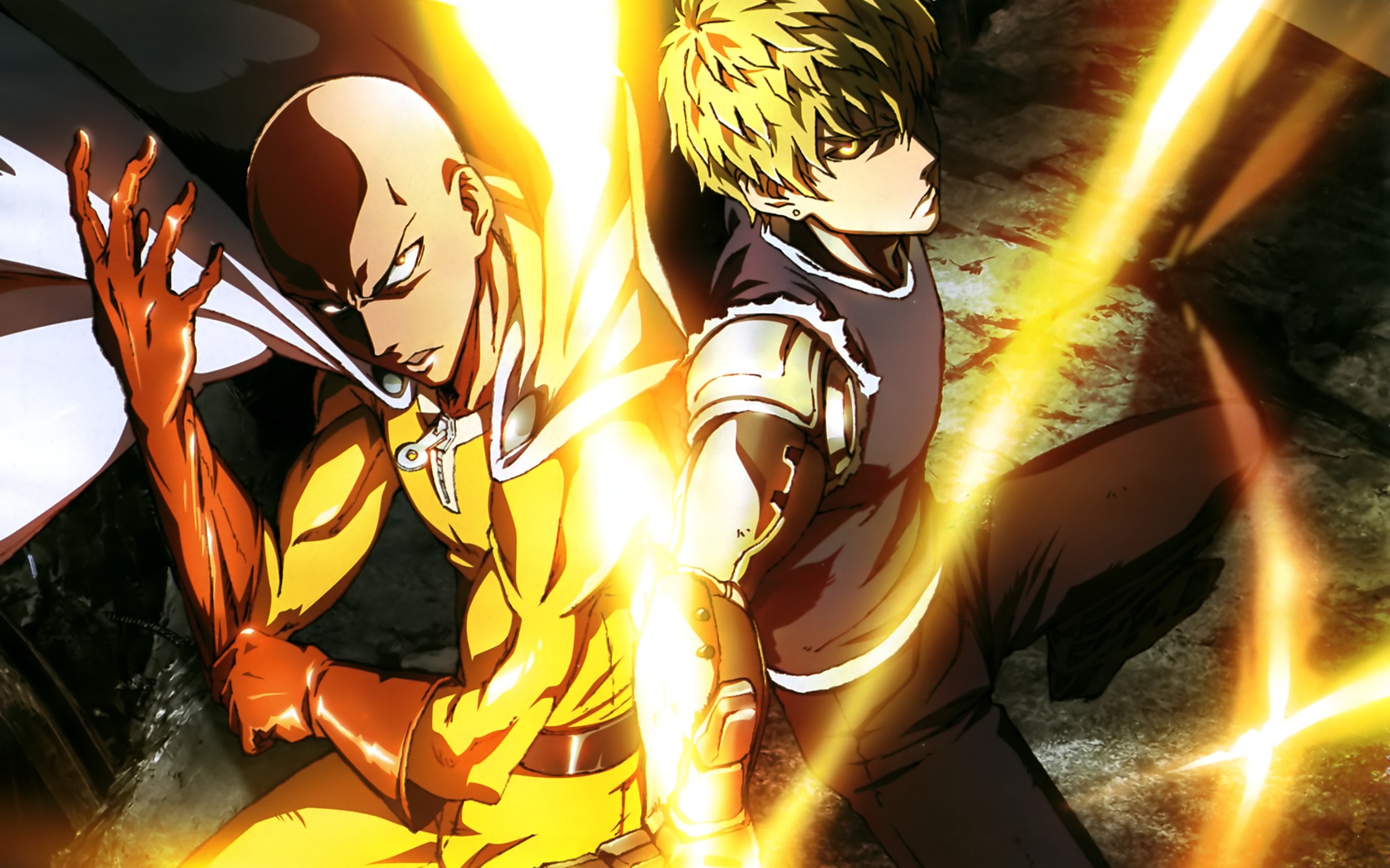 Saitama and Genos from One-Punch Man HD Wallpaper