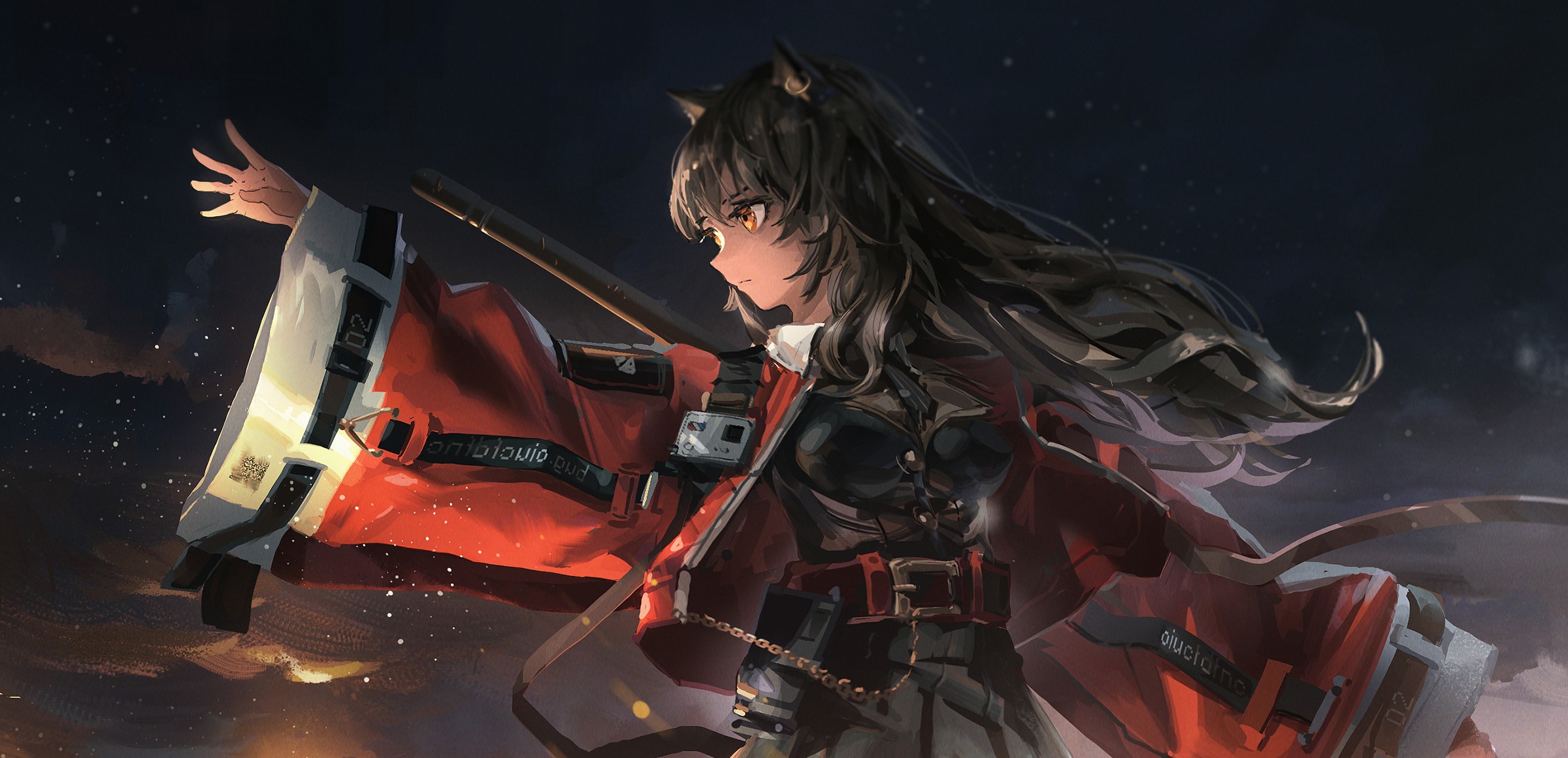 Skyfire from Arknights HD Wallpaper