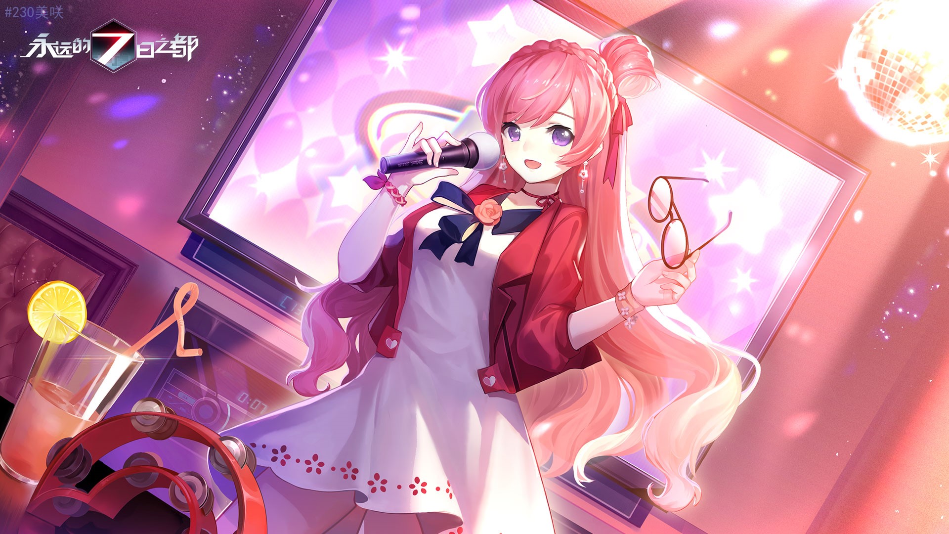 Girl singing with microphone from Forever 7th Capital HD Wallpaper