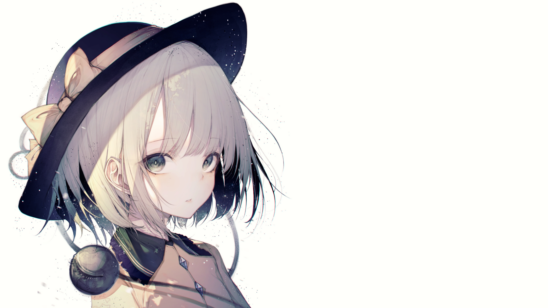 Komeiji Koishi from Touhou wearing a hat HD Wallpaper