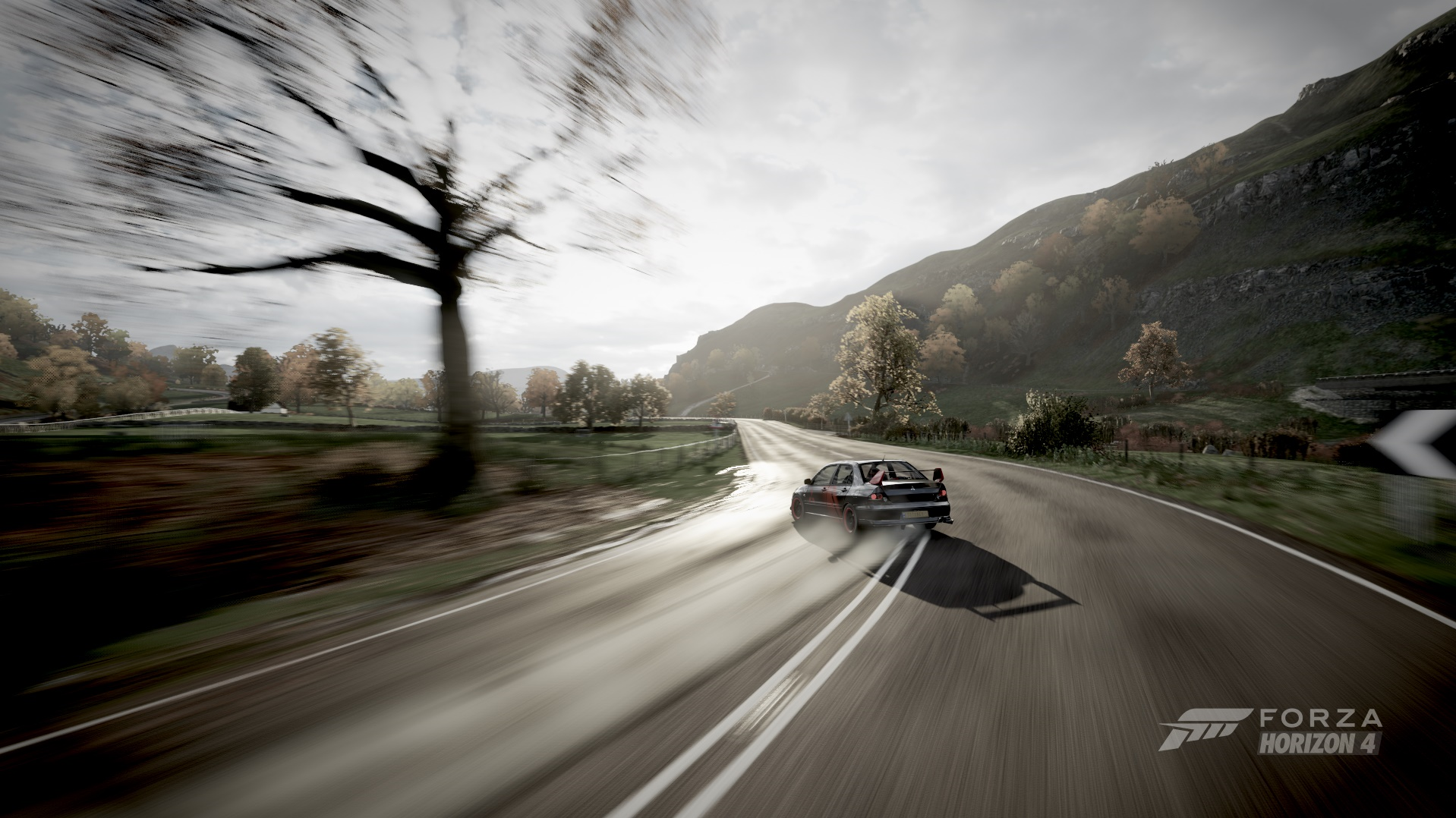 Mitsubishi Lancer Evolution VIII drifting in Forza Horizon 4 HD Wallpaper