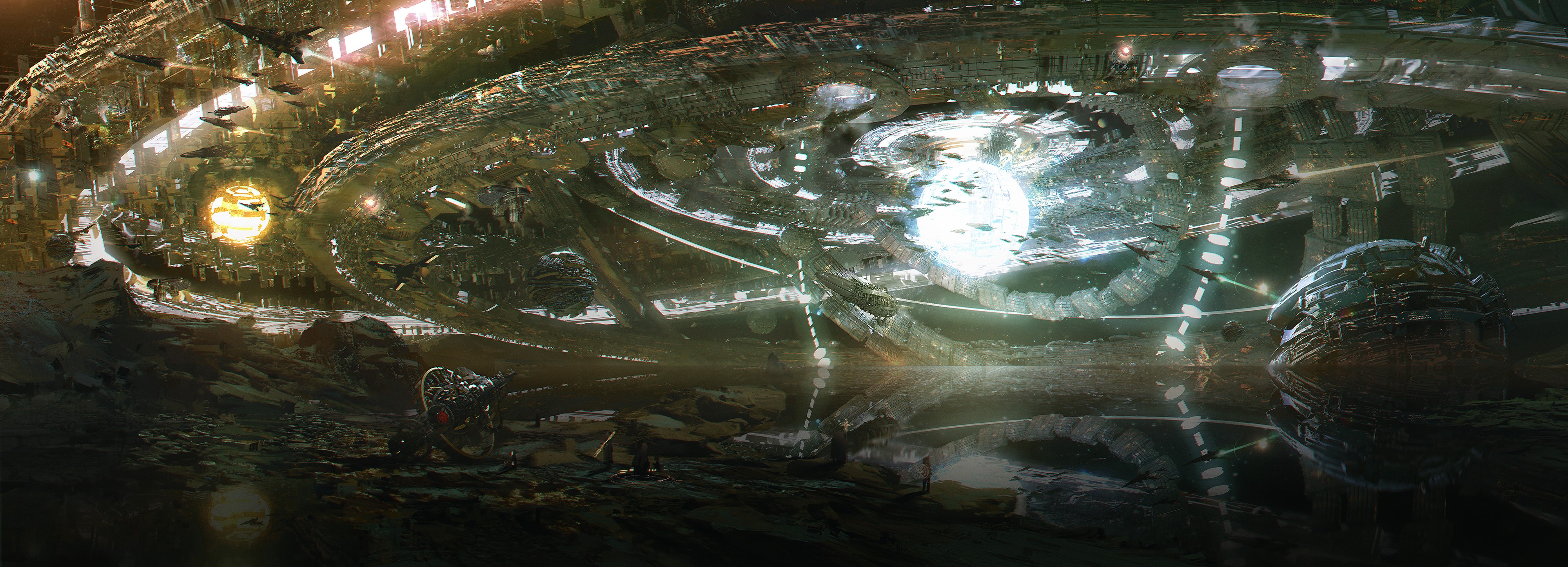 4K Science Fiction Machine Space HD Wallpaper