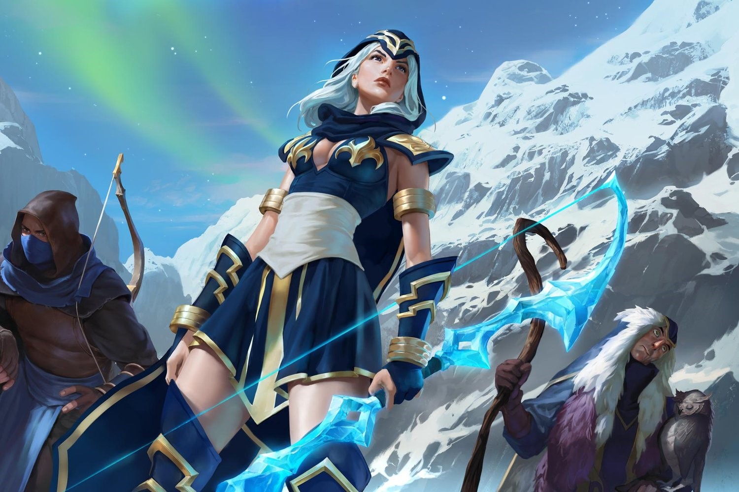 Ashe and companions in Legends of Runeterra HD Wallpaper