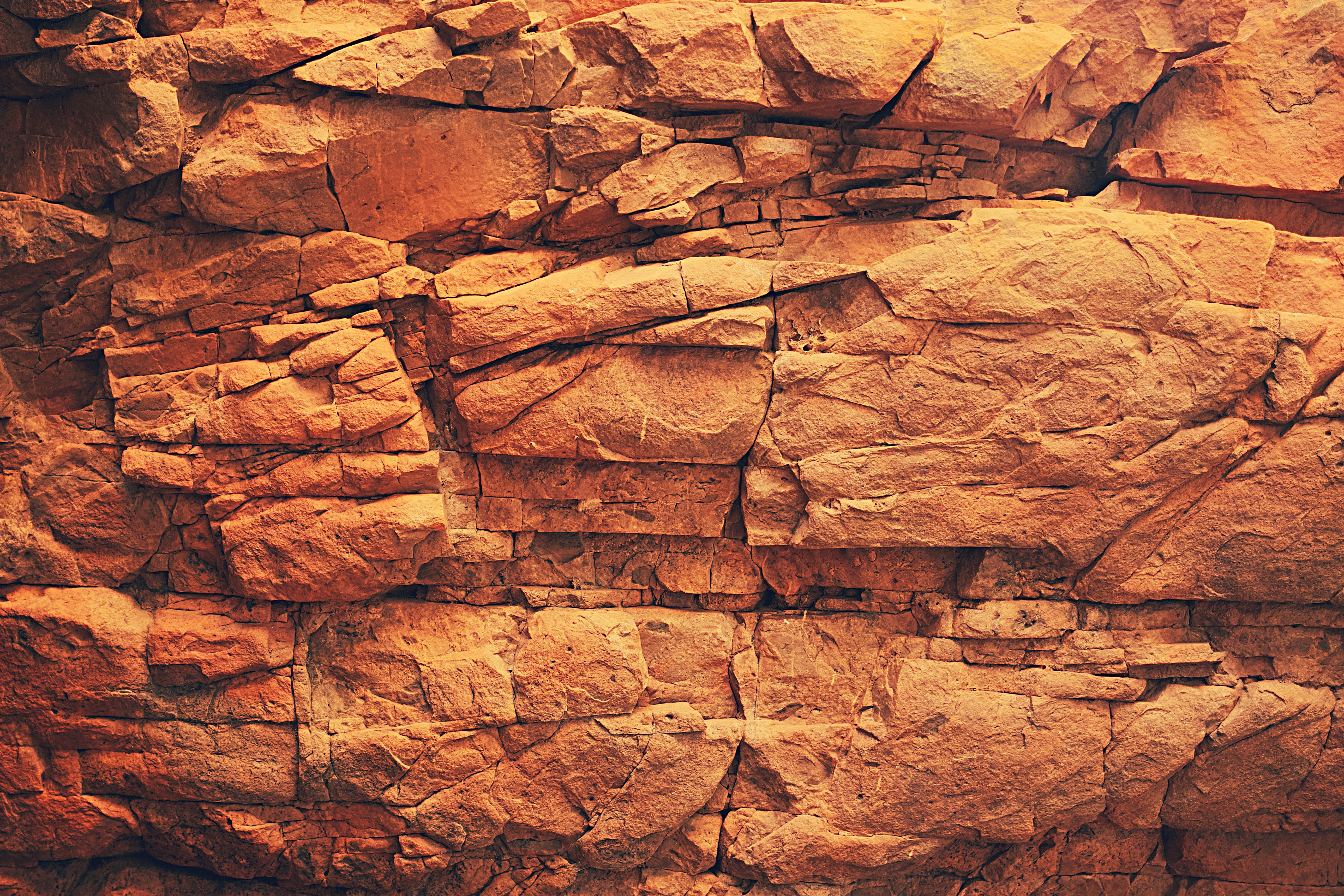 Orange rock wall texture HD Wallpaper