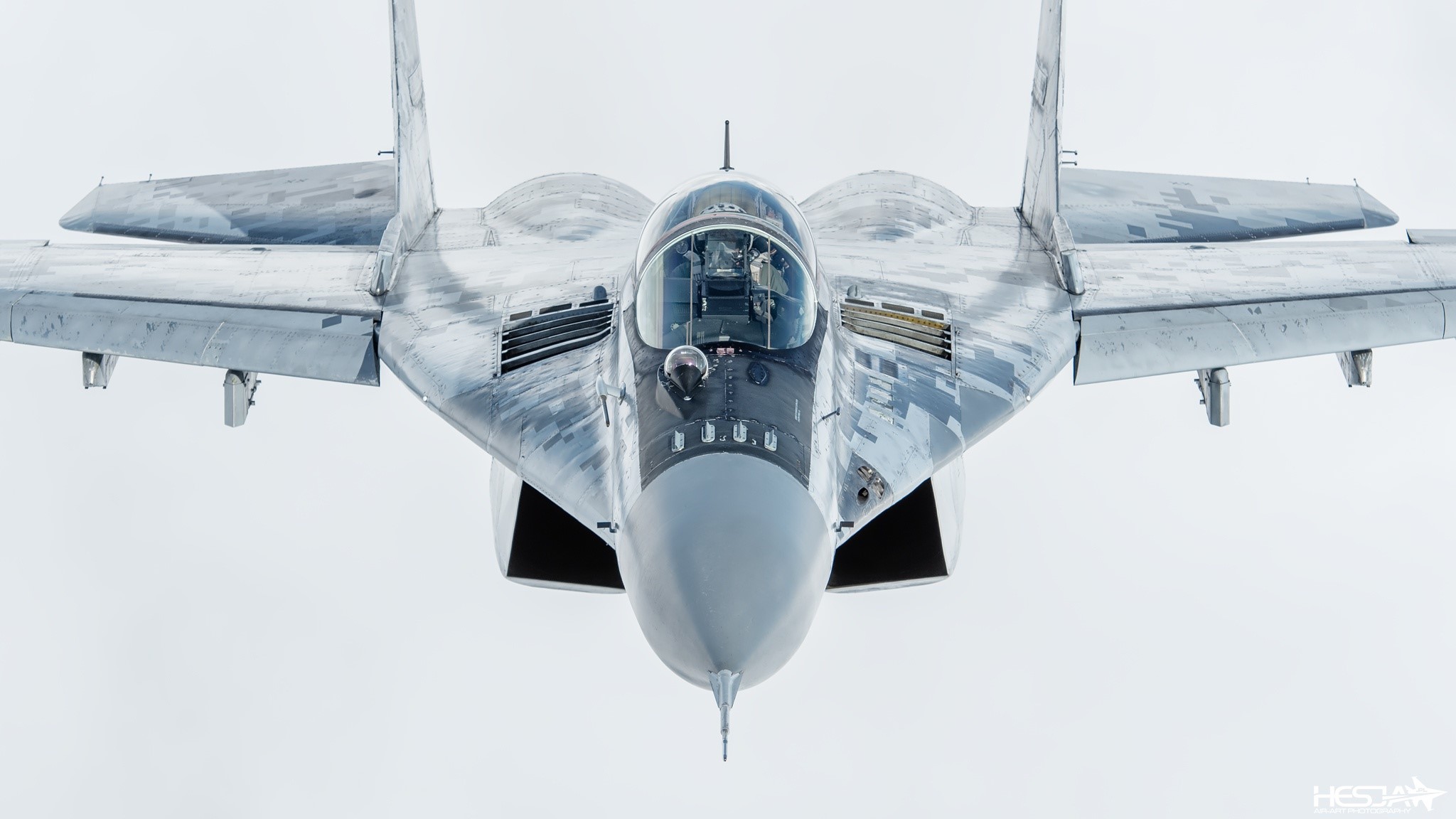 MiG-29 military aircraft in flight HD Wallpaper