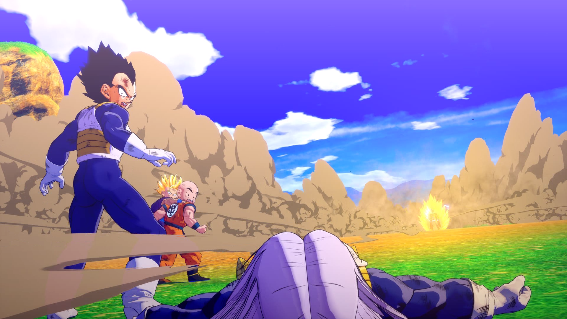 Vegeta and Krillin from Dragon Ball Z: Kakarot HD Wallpaper