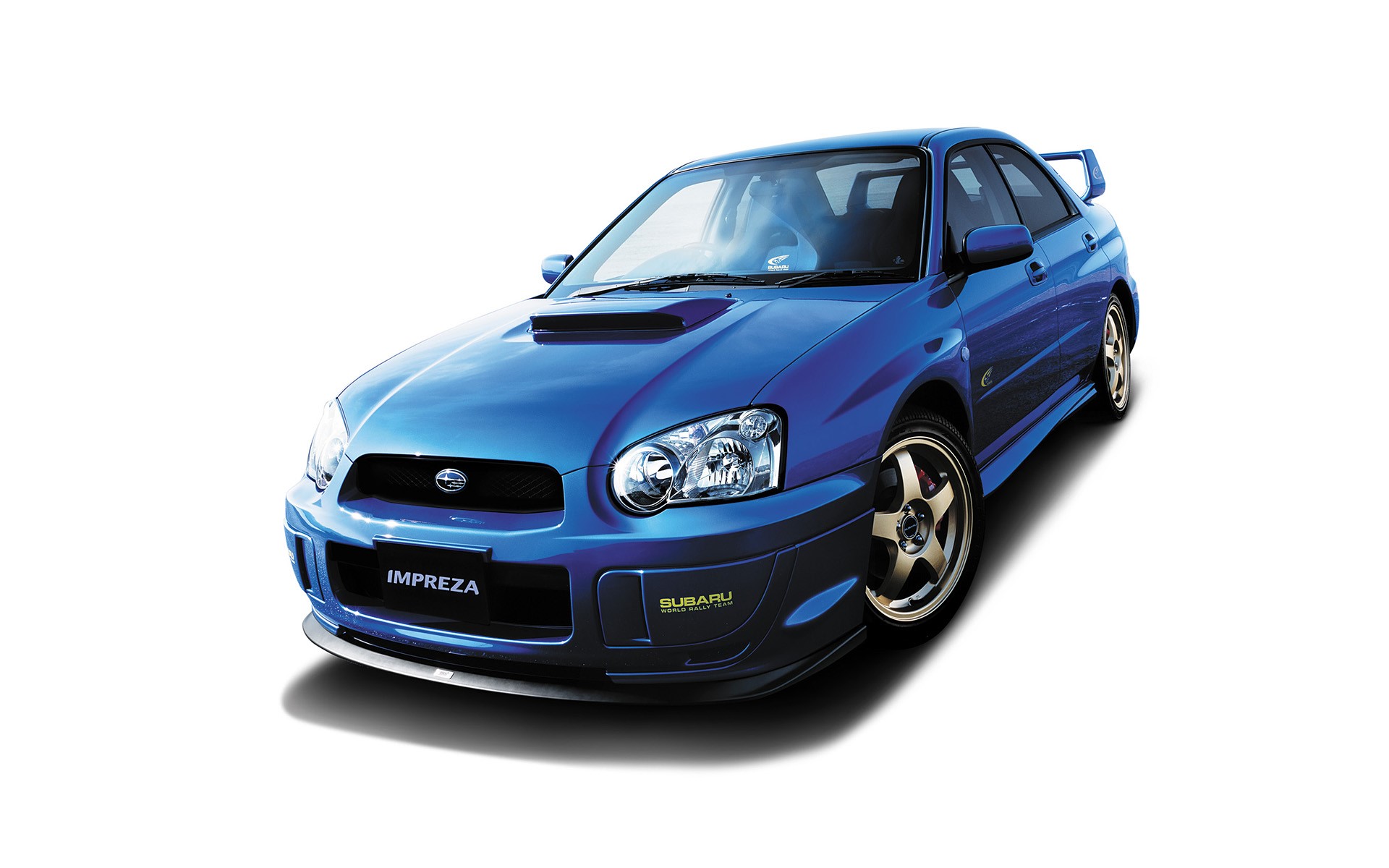 Blue Subaru Impreza WRX STi sports car HD Wallpaper