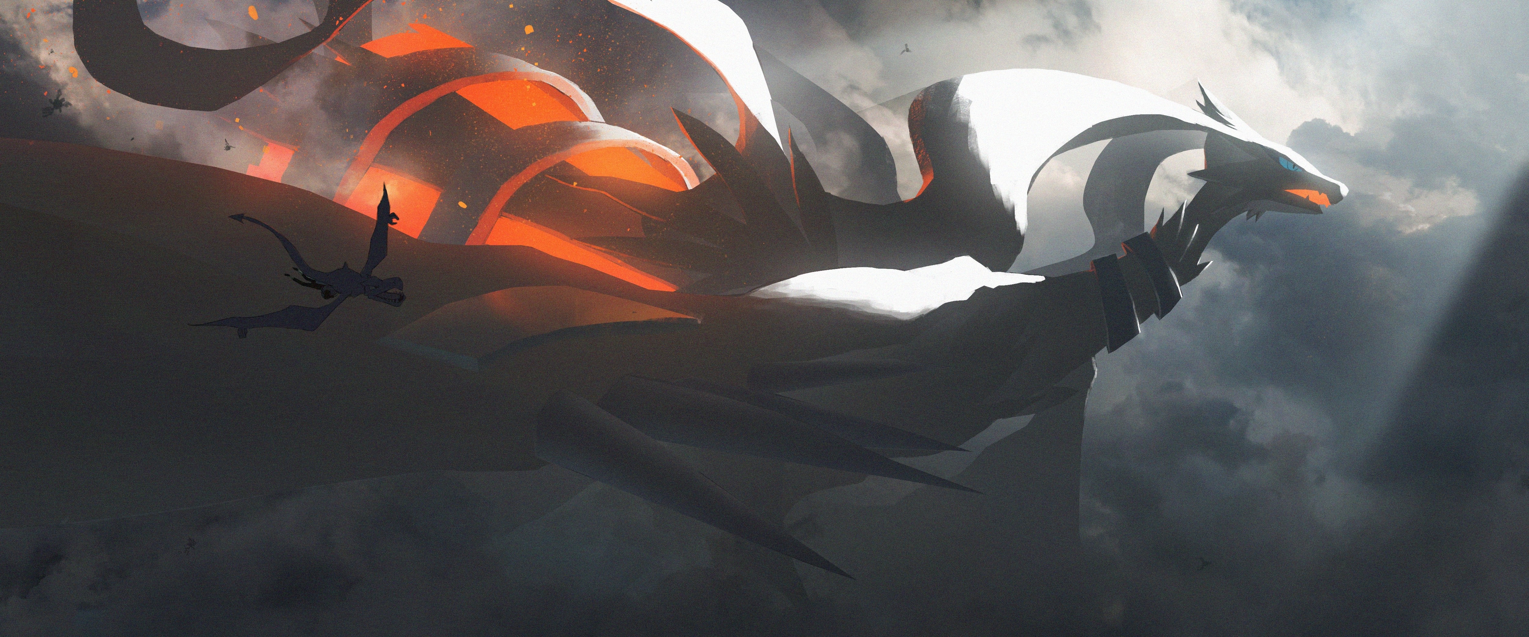 White Dragon from Pokémon HD Wallpaper