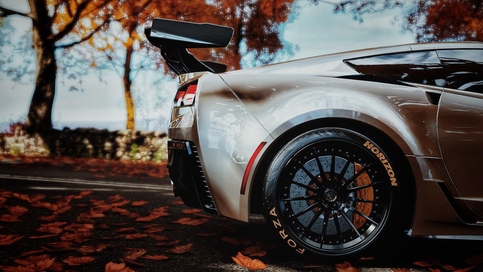 Chevrolet Corvette ZR1 in Forza Horizon 4 during Fall HD Wallpaper